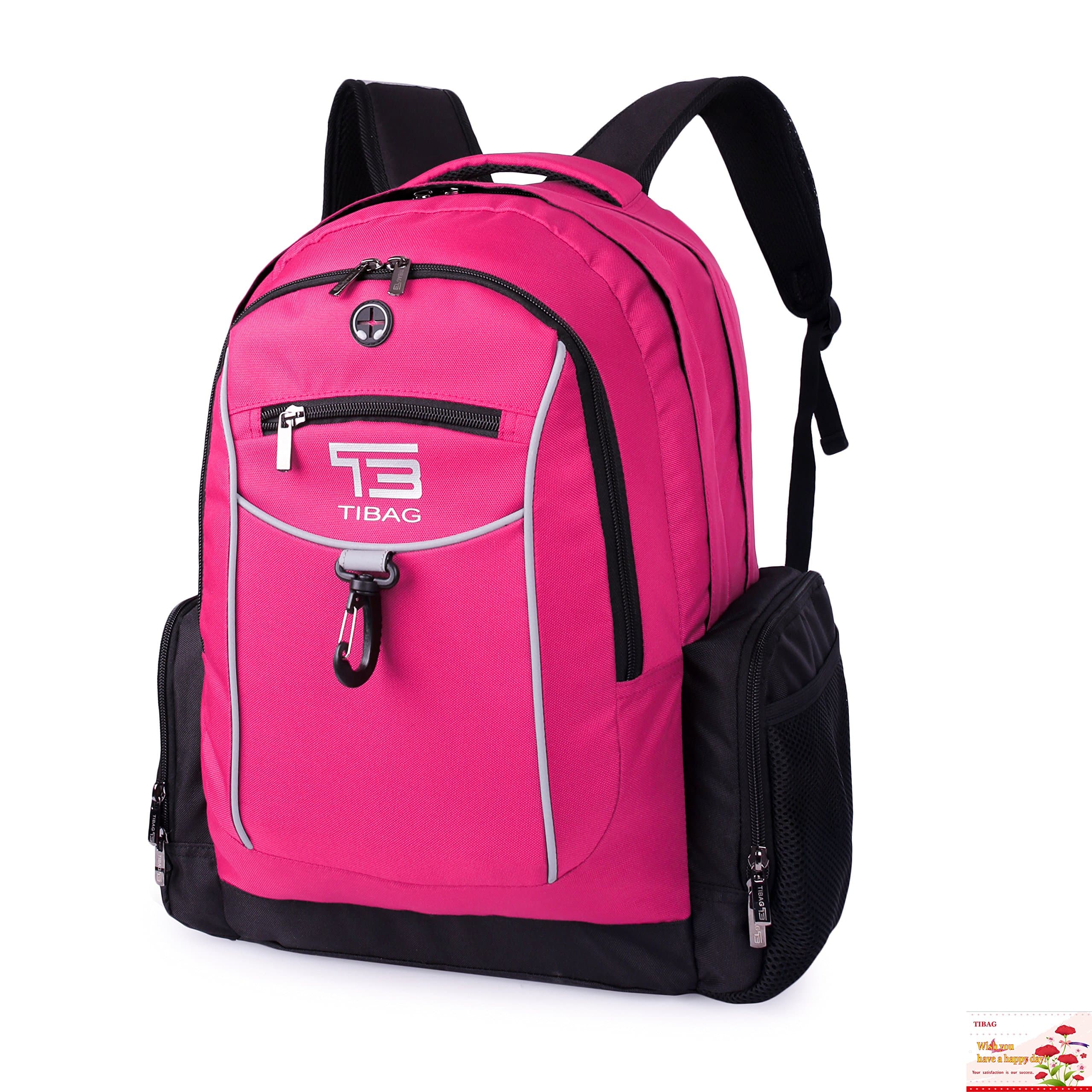 Laptop Backpack Water Resistant Computer Backpacks Bag for Men Women College School Travel and Work Fit Laptops Up to 16” (pink)