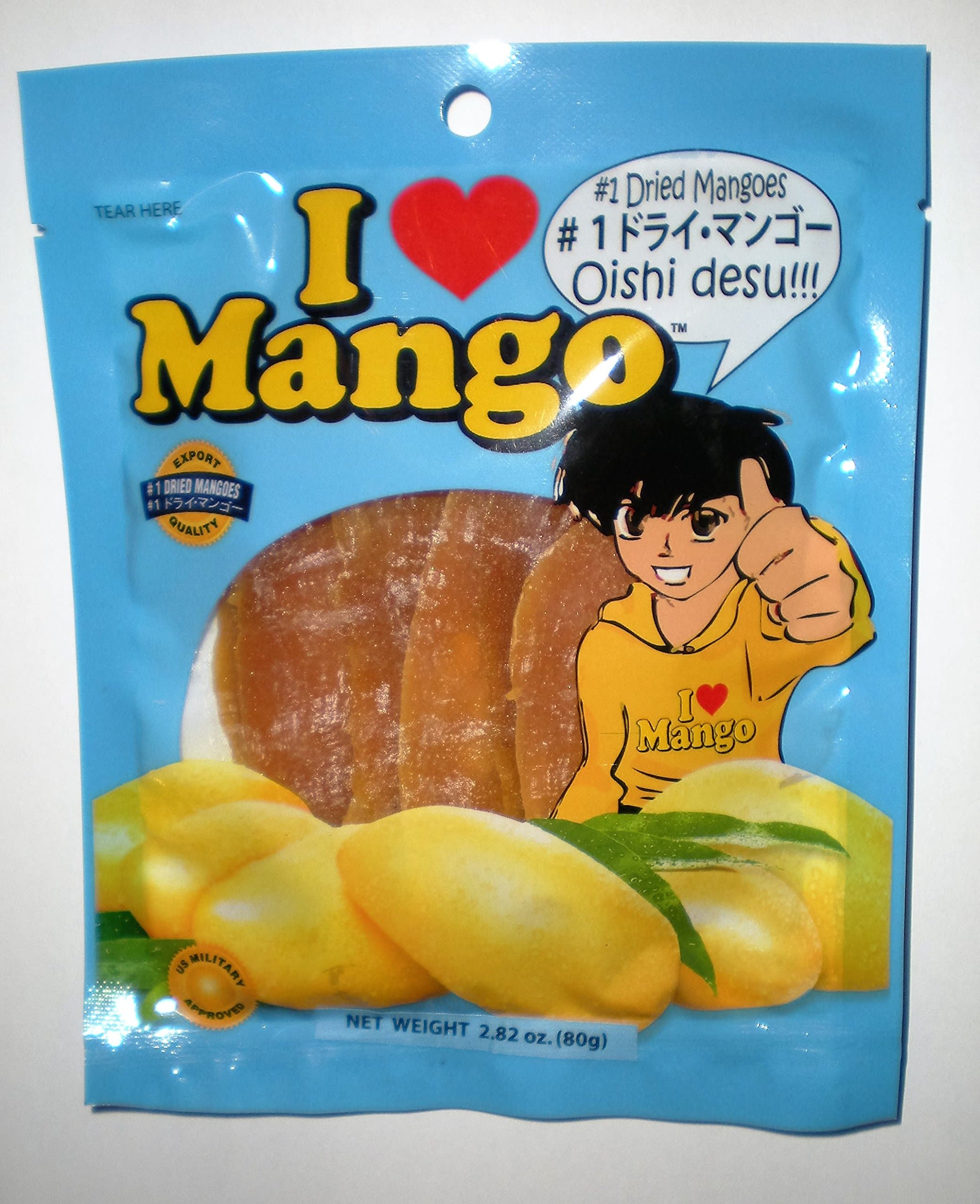 Dried Mangoes 80g, 2.8 Oz Product of the Philippines