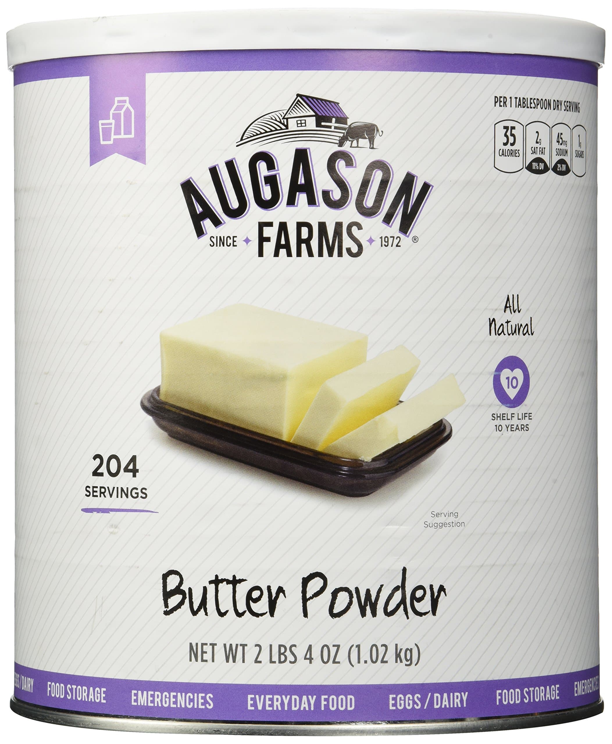 Augason Farms Butter Powder 2 lbs 4 oz No. 10 Can
