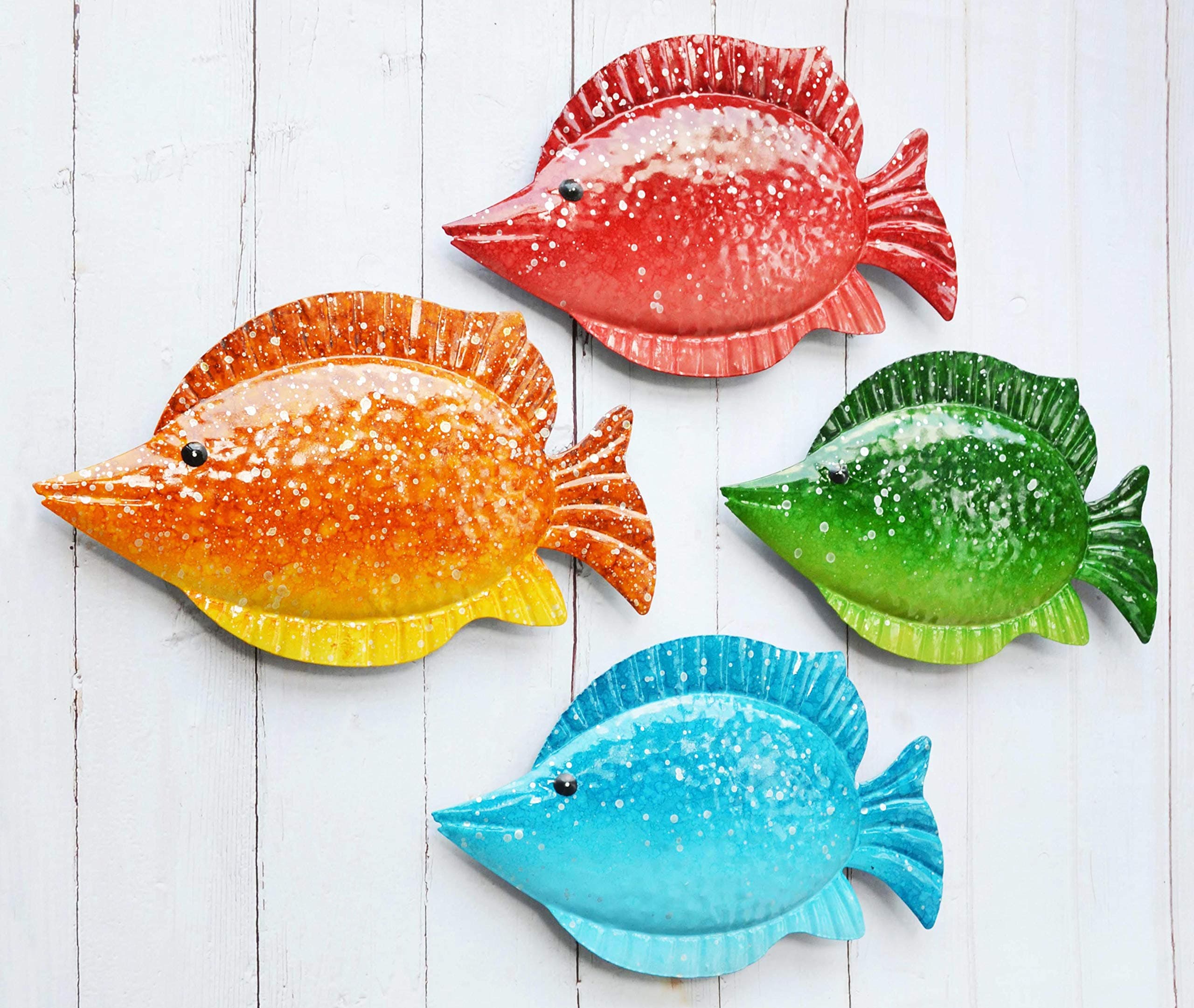 Coastal Ocean Sea Metal Fish Hanging Wall Art