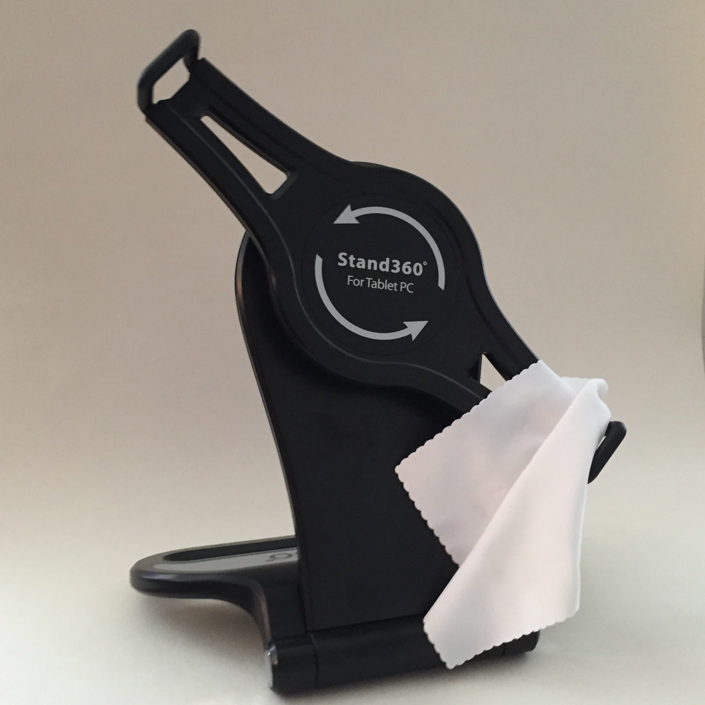 Tablet Stand For iPad, Samsung Galaxy Tablet, Kindle/Fire & Any 7’’ To 10’’ Device By Casa Chill - 3600 Rotation – Portable, Compact, Foldable, Design – Non Slip Rubber Feet – Black Color