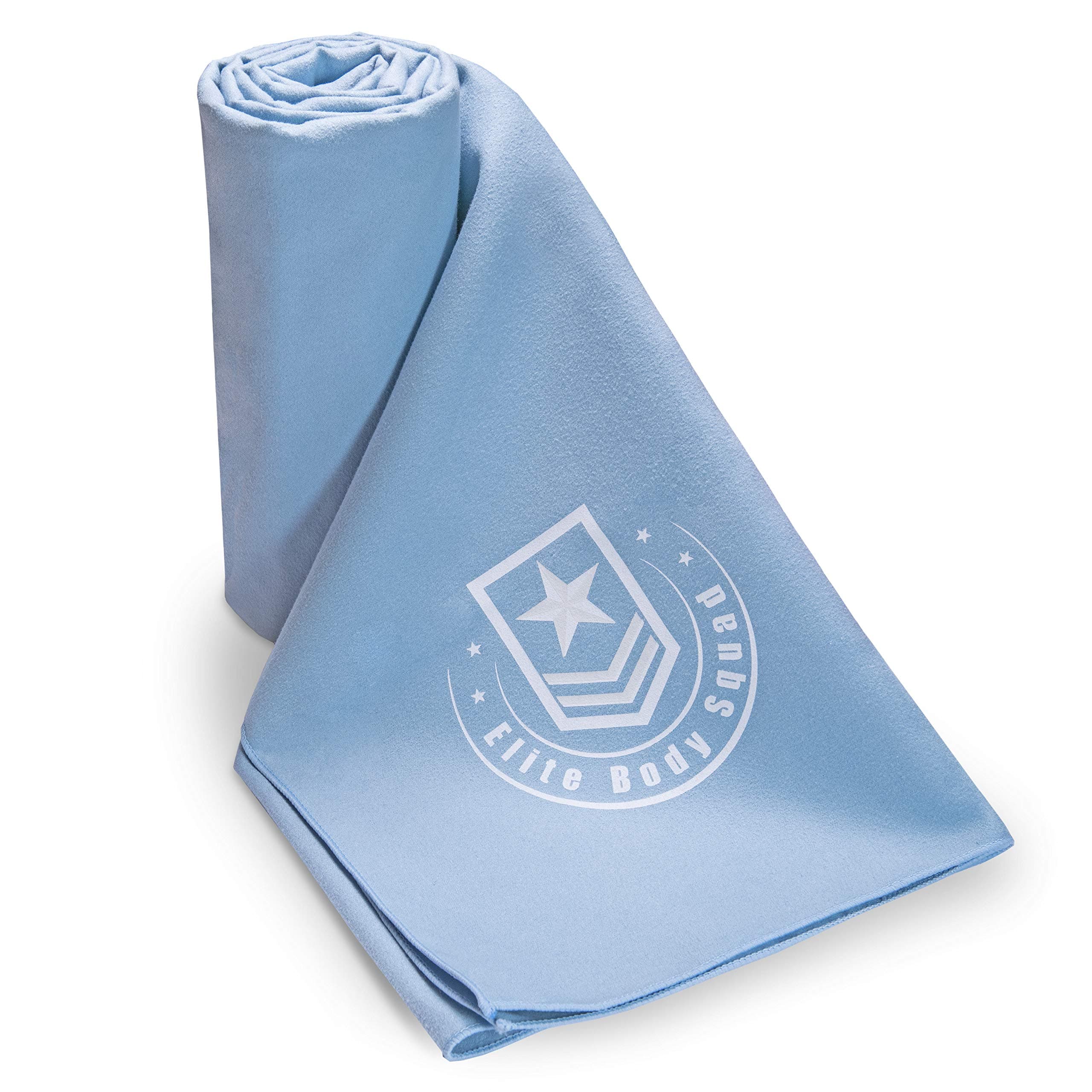 Elite Body Squad Yoga Towel - Premium Quality Lightweight And Highly Absorbent Microfibres - Perfect Swimming, Gym Or Sports Towel - Very Quick Drying + Packs Up Small In To FREE Handy Carry Bag