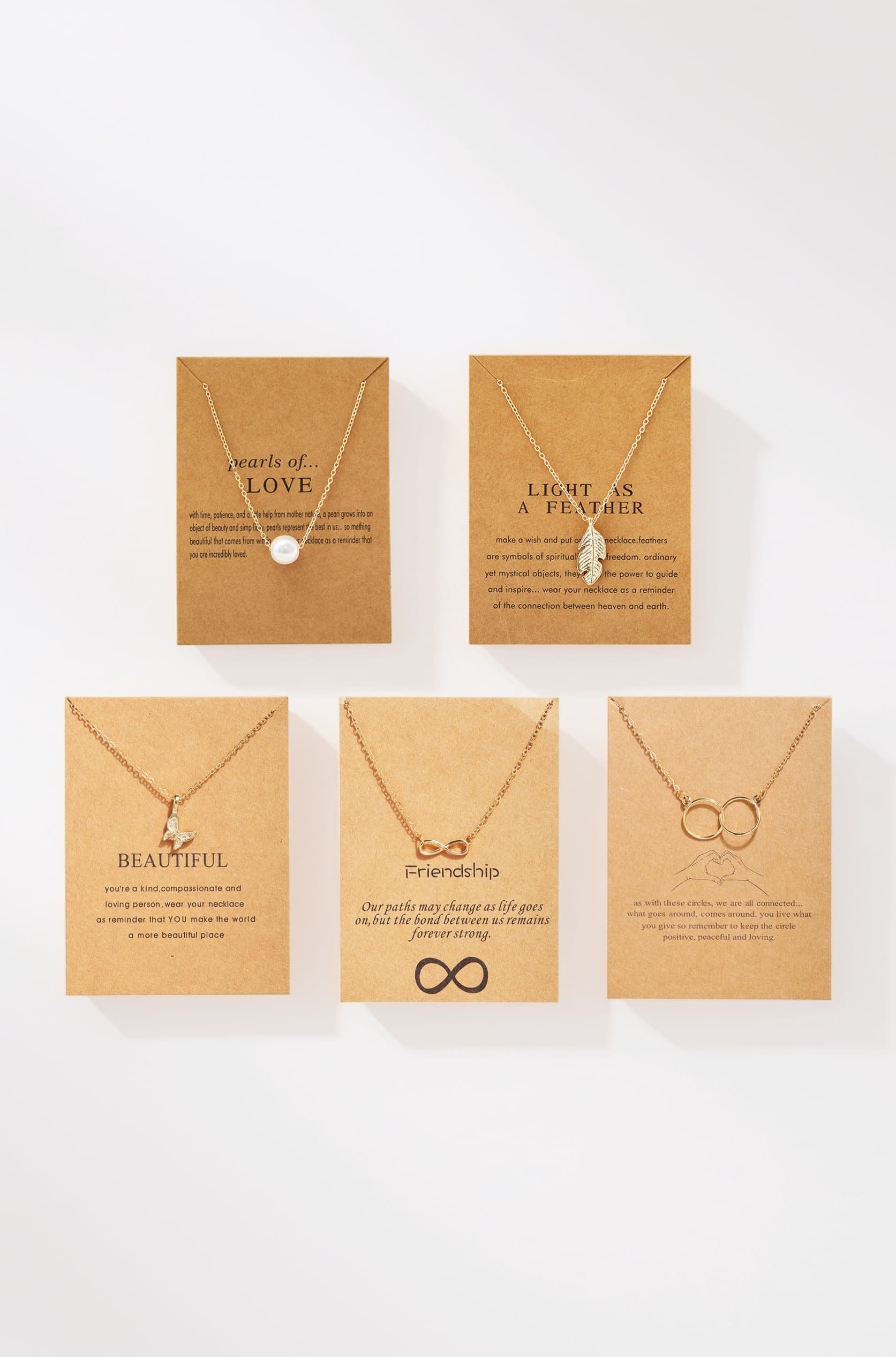 Shining Diva Fashion 5 Pcs Combo Latest Stylish Infinity Butterfly Pearl Necklace Jewellery Set for Women Pendant Necklace Gifts for Girls (15911np)