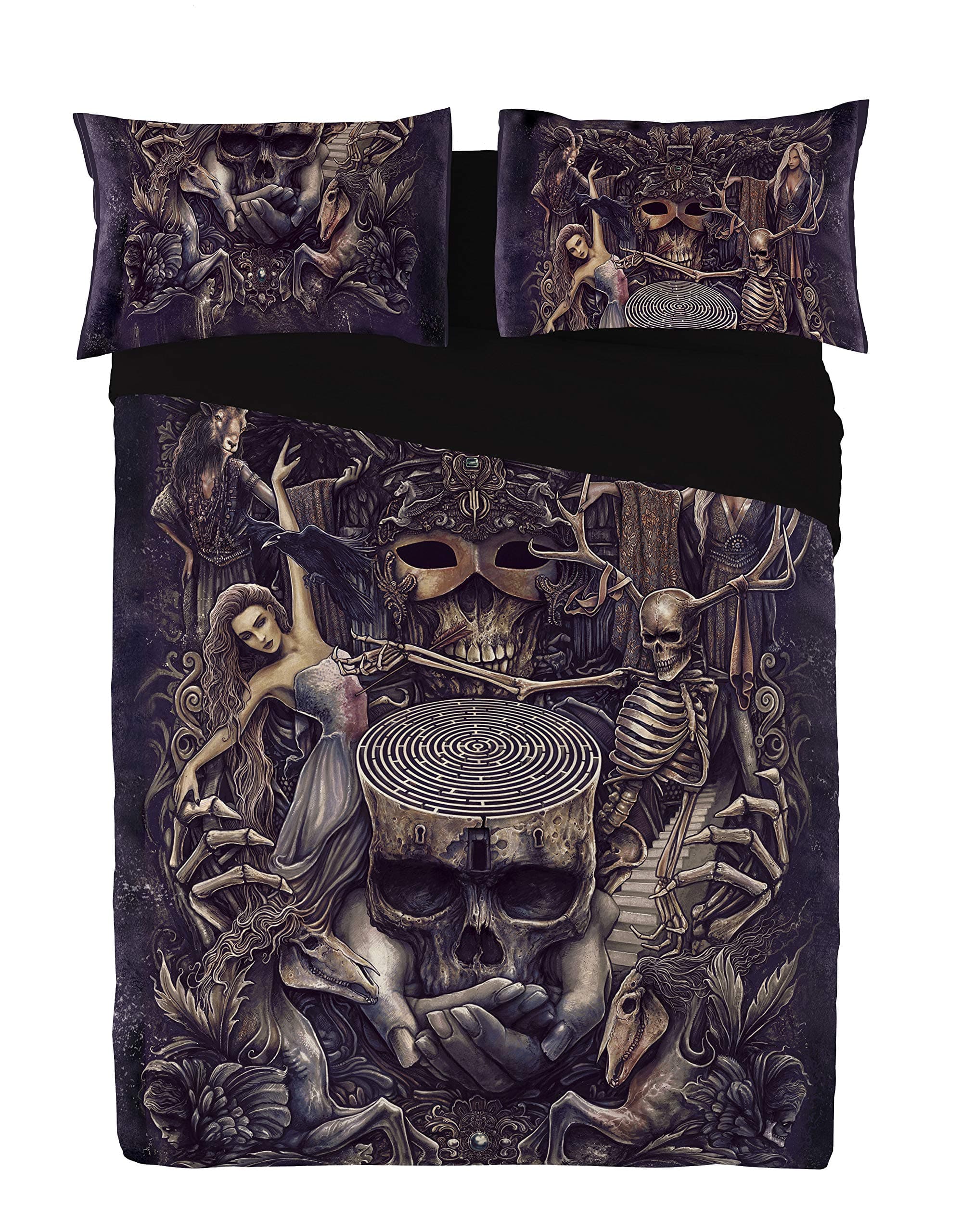 Wild Star Home Labyrinth - Duvet & Pillowcase Covers Set for Double Full Twin Bed