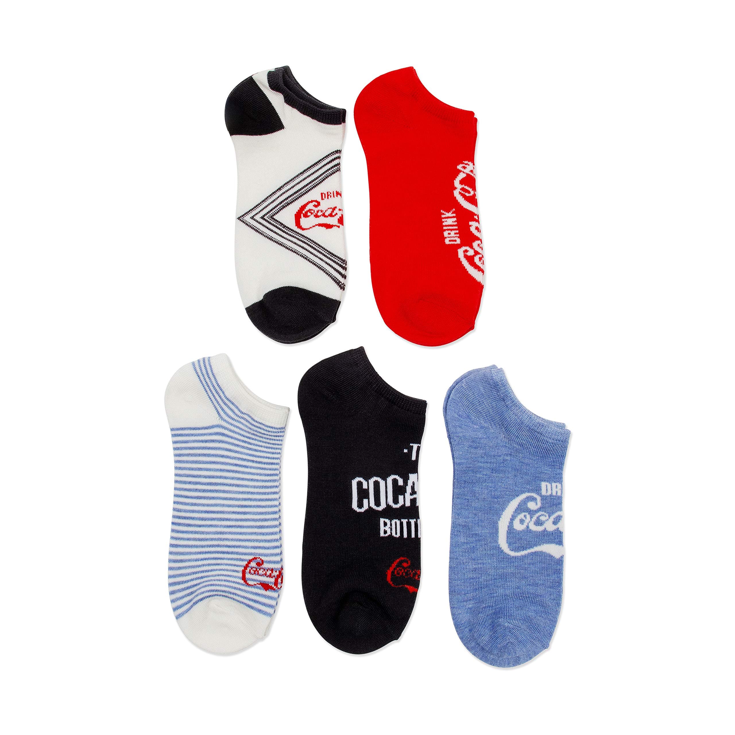 womens Coca-cola 5 Pack No Show Casual Sock