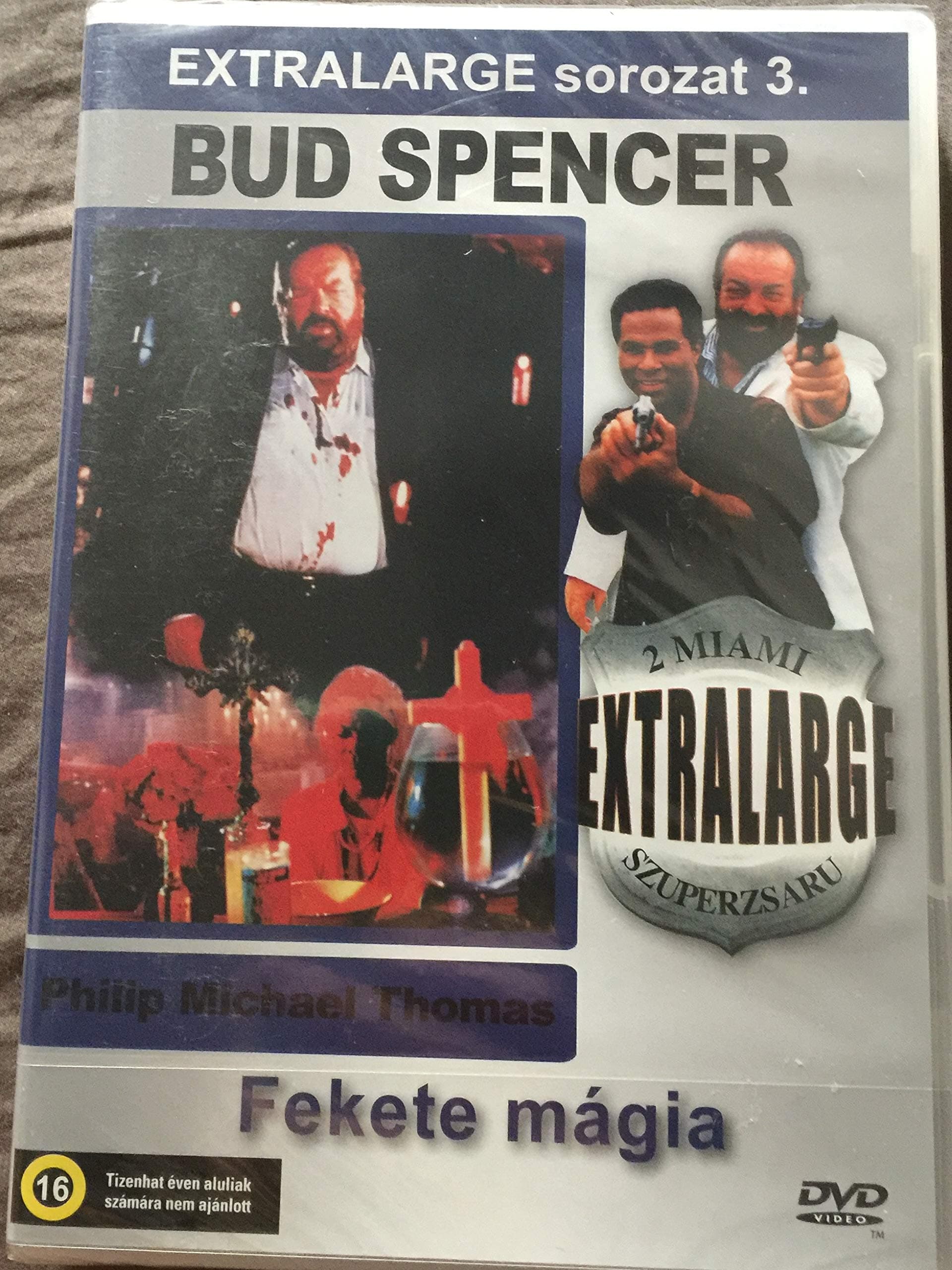 Bud Spencer: Detective Extralarge — Black Magic (1992) / Extralarge: Fekete Mágia / Zwei Supertypen in Miami Szuperzsaru [DVD Region 2 PAL] Audio: English, Hungarian / Subtitles: None