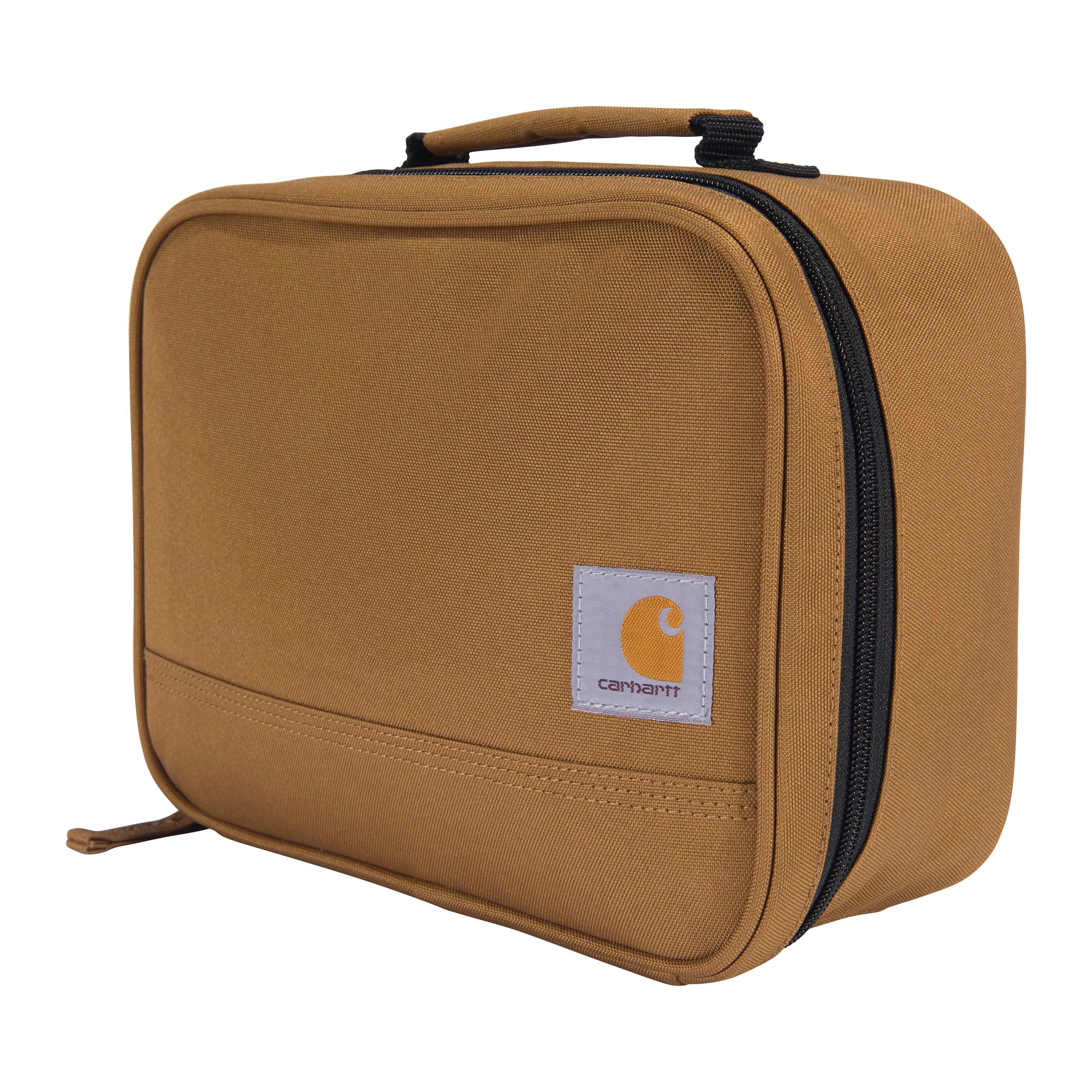 Carhartt Insulated Lunch Cooler For Men and Women, Fully Insulated Lunch Pale for Everyday Use, 4 Can (Brown)