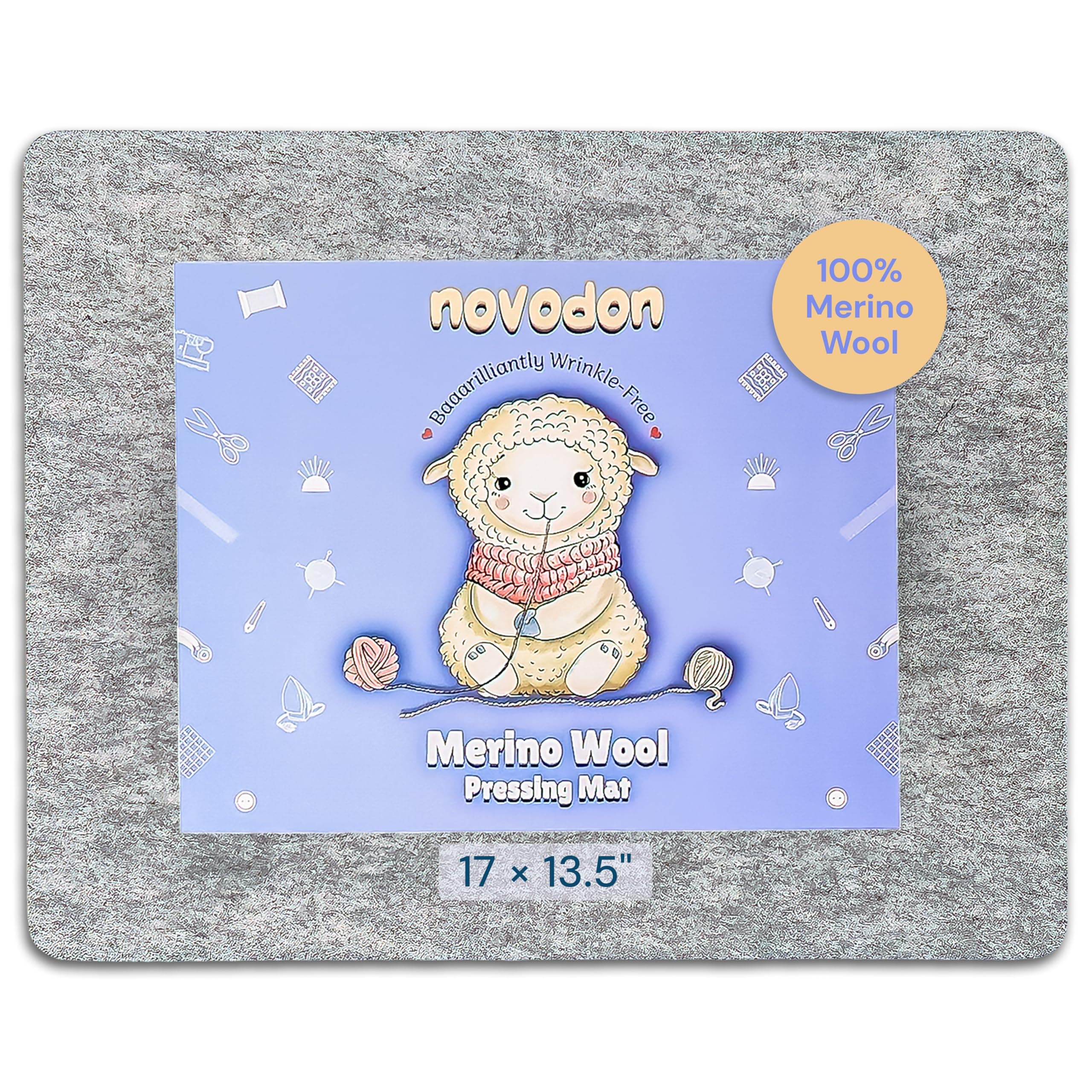 Merino Wool Pressing Mat for Quilting 17" x 13.5" 100% Merino Wool Pressing Mat for Quilting and Ironing