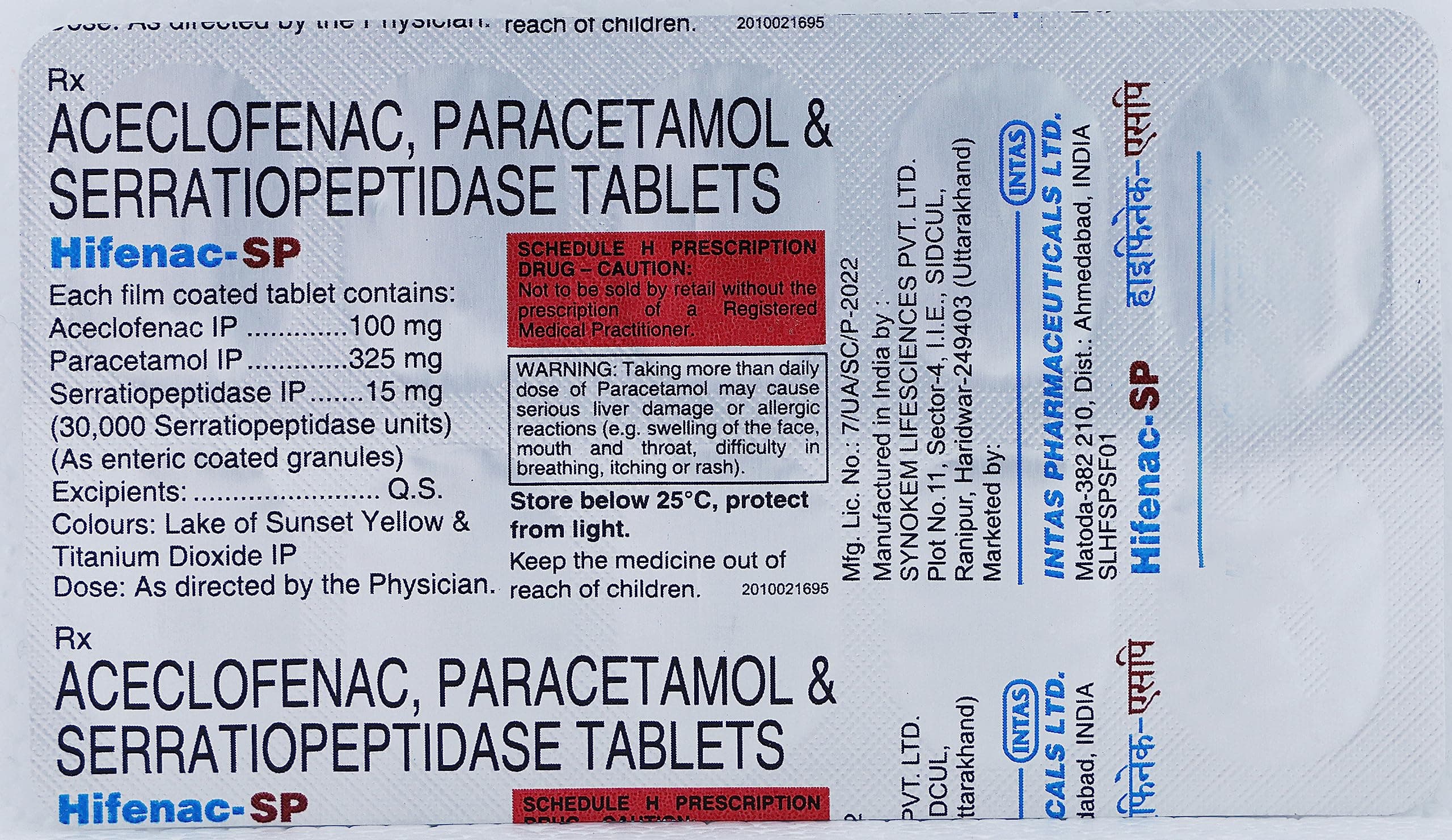 Hifenac-SP Tablet 10's
