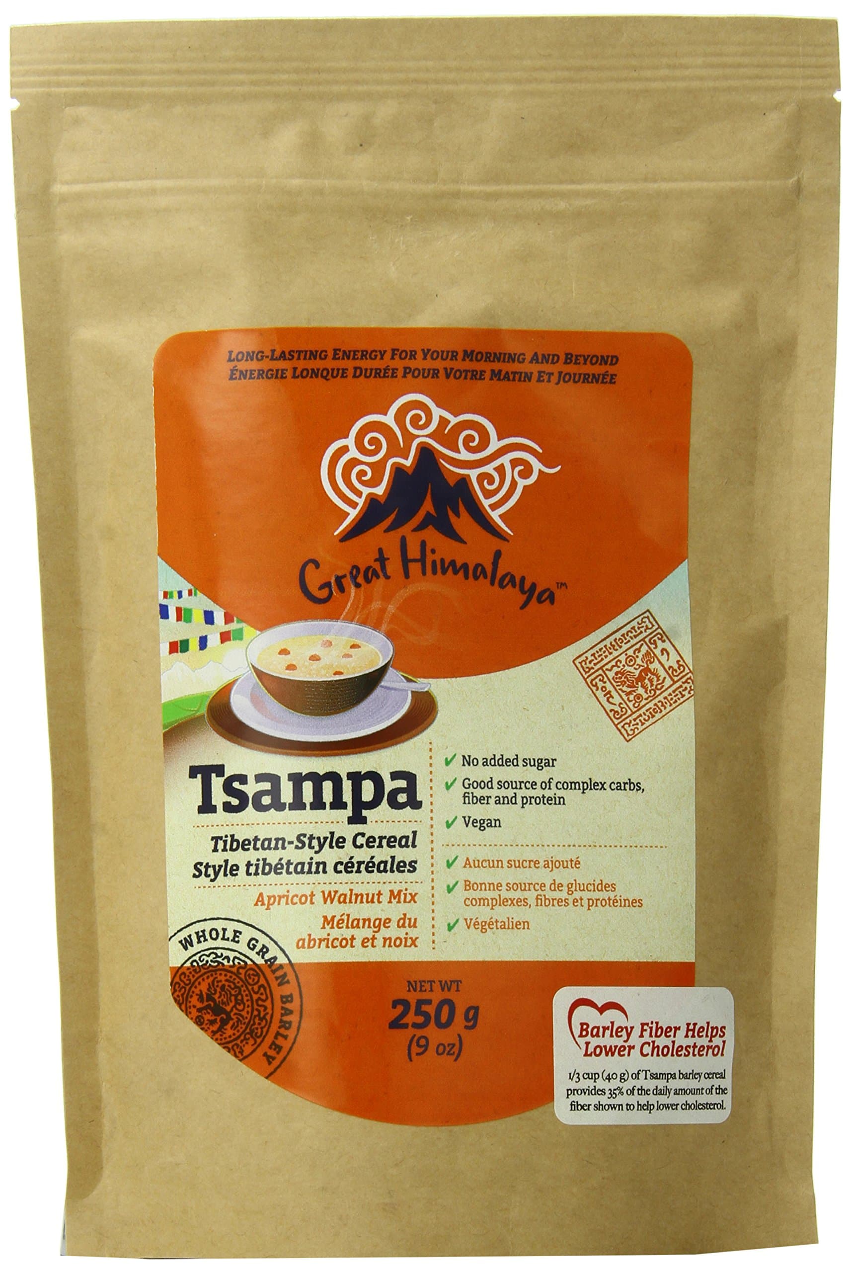 Great Himalaya Tsampa Cereal, Apricot Walnut, 9 Ounce