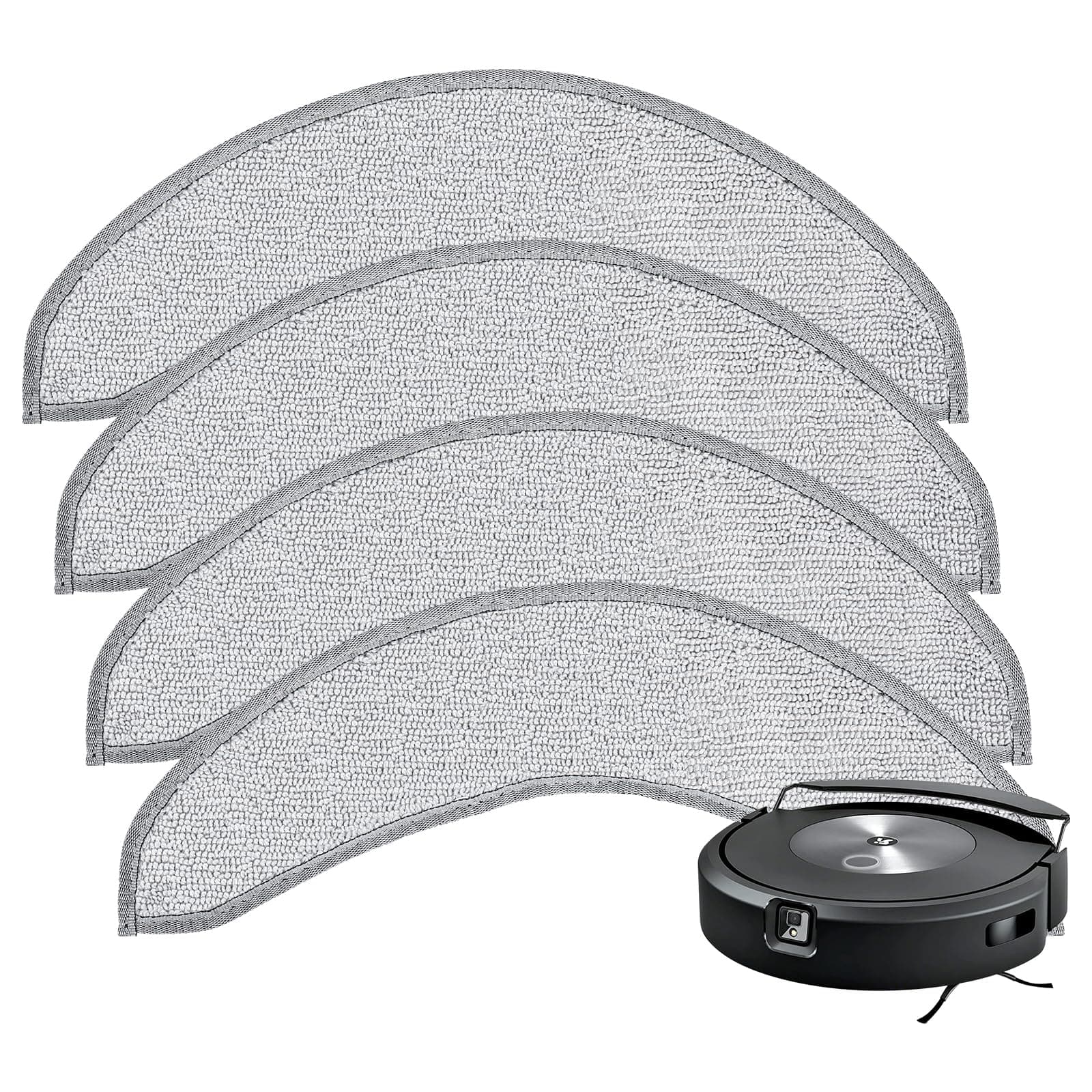 4 Pack Replacement Pads for iRobot Roomba Combo j7+/j9+, Washable Microfiber Pad for iRobot Roomba Combo j7+/j9+ Robot Vacuum Cleaner and Mop (Not Fit Roomba j7/j7+/