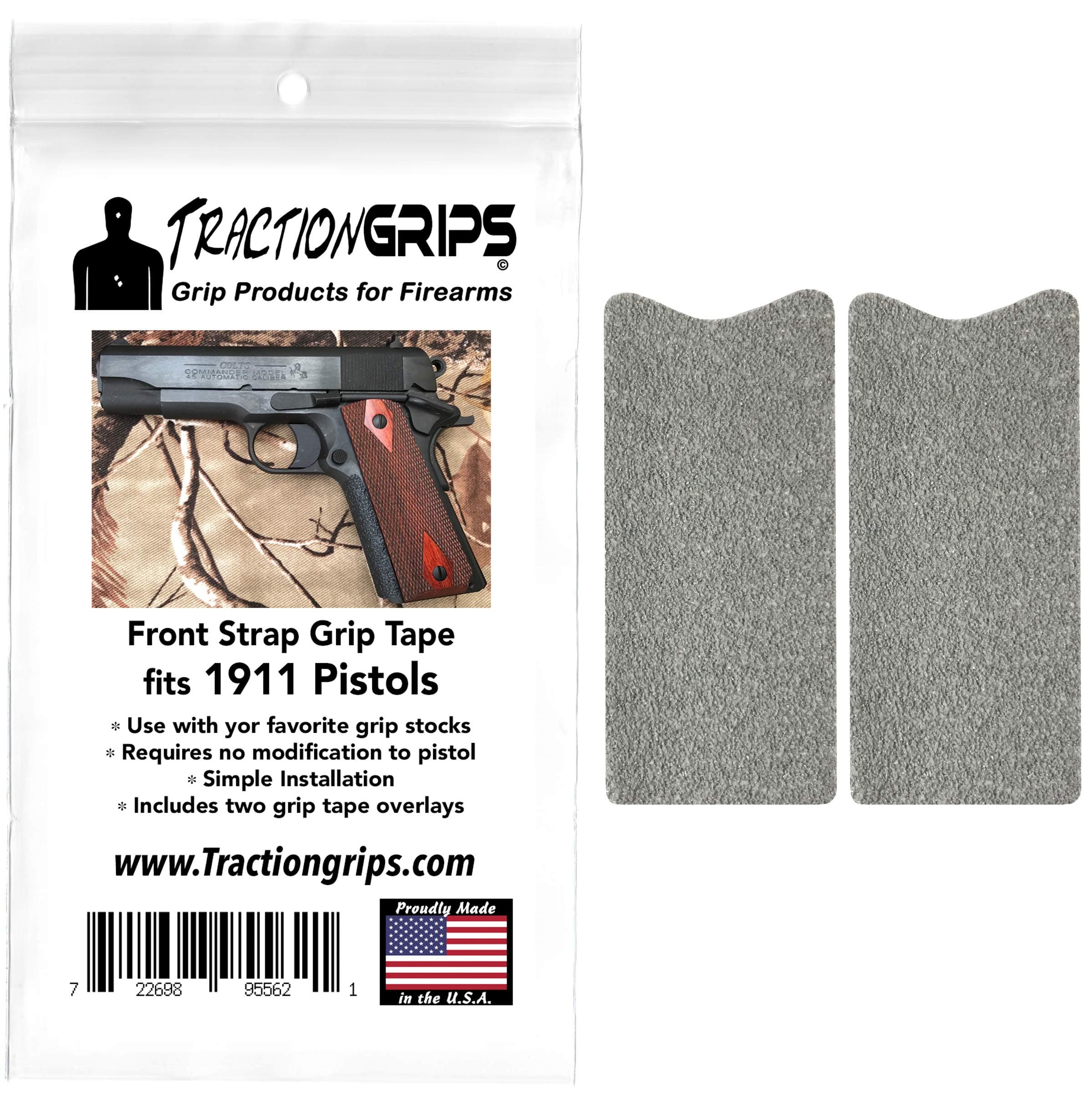 Two-Pack Grip Tape Overlays for 1911 Pistol Front Strap