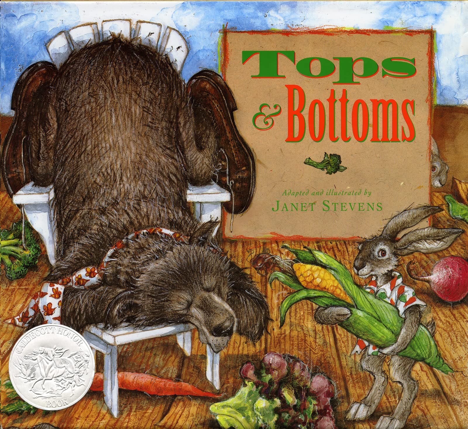Tops & Bottoms: A Construction ABC: A Hilarious Fairy Tale of a Clever Rabbit, a Lazy Bear, and a Trickster's Plan (Caldecott Honor Book)