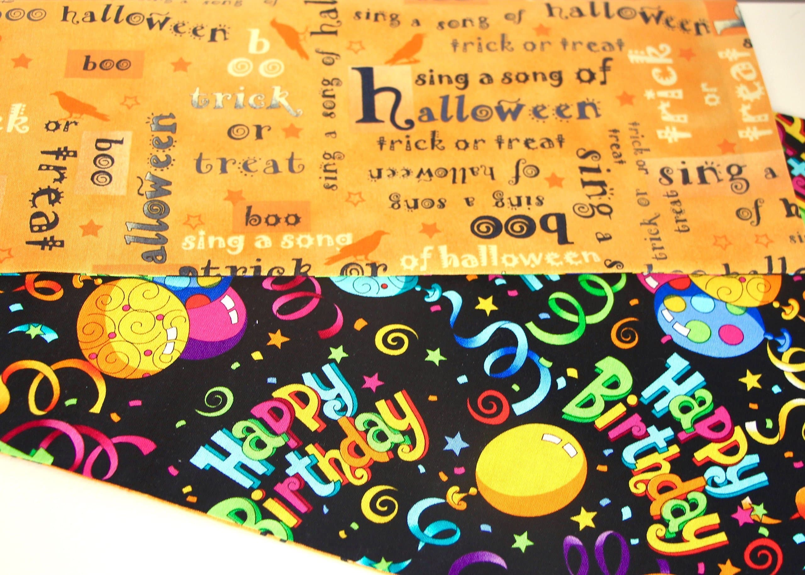 Happy Birthday Halloween Table Runner