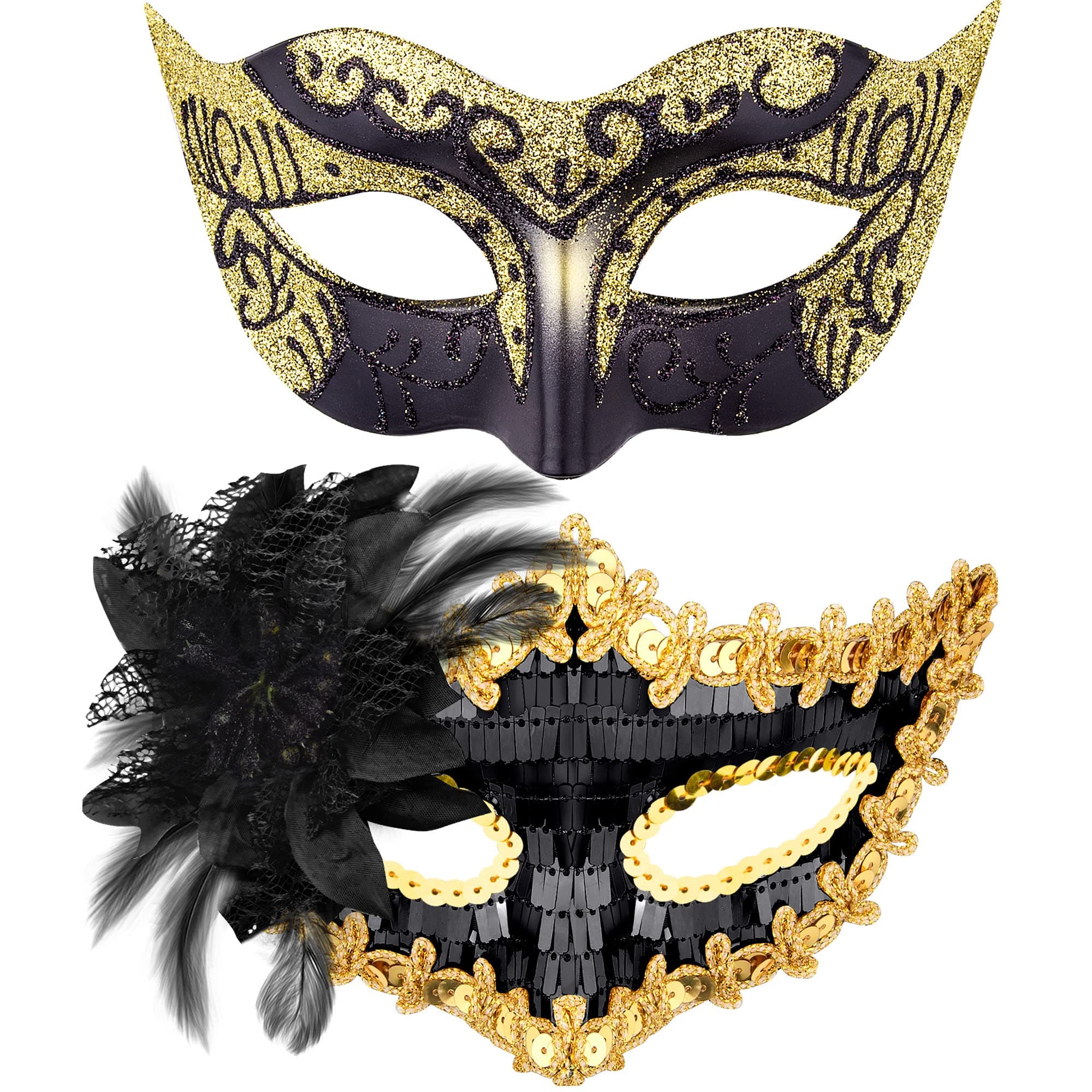 Couple Masquerade Masks Set Venetian Party Mask Costume Mask