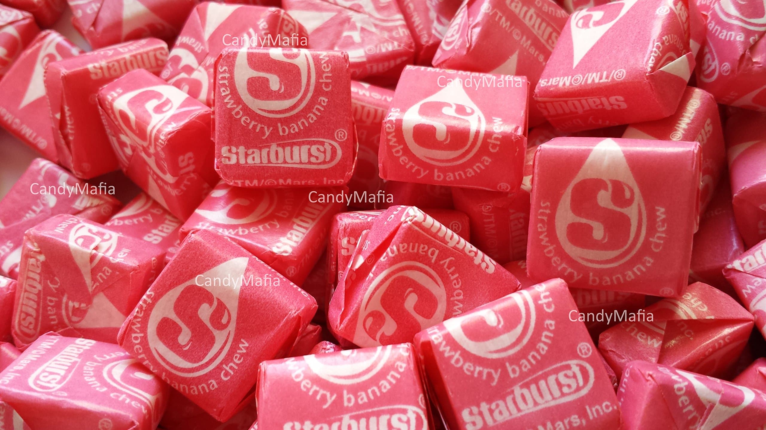 Starburst Tropical Flavors - Strawberry Banana Starburst 2 Pounds (Approx 175 pieces)