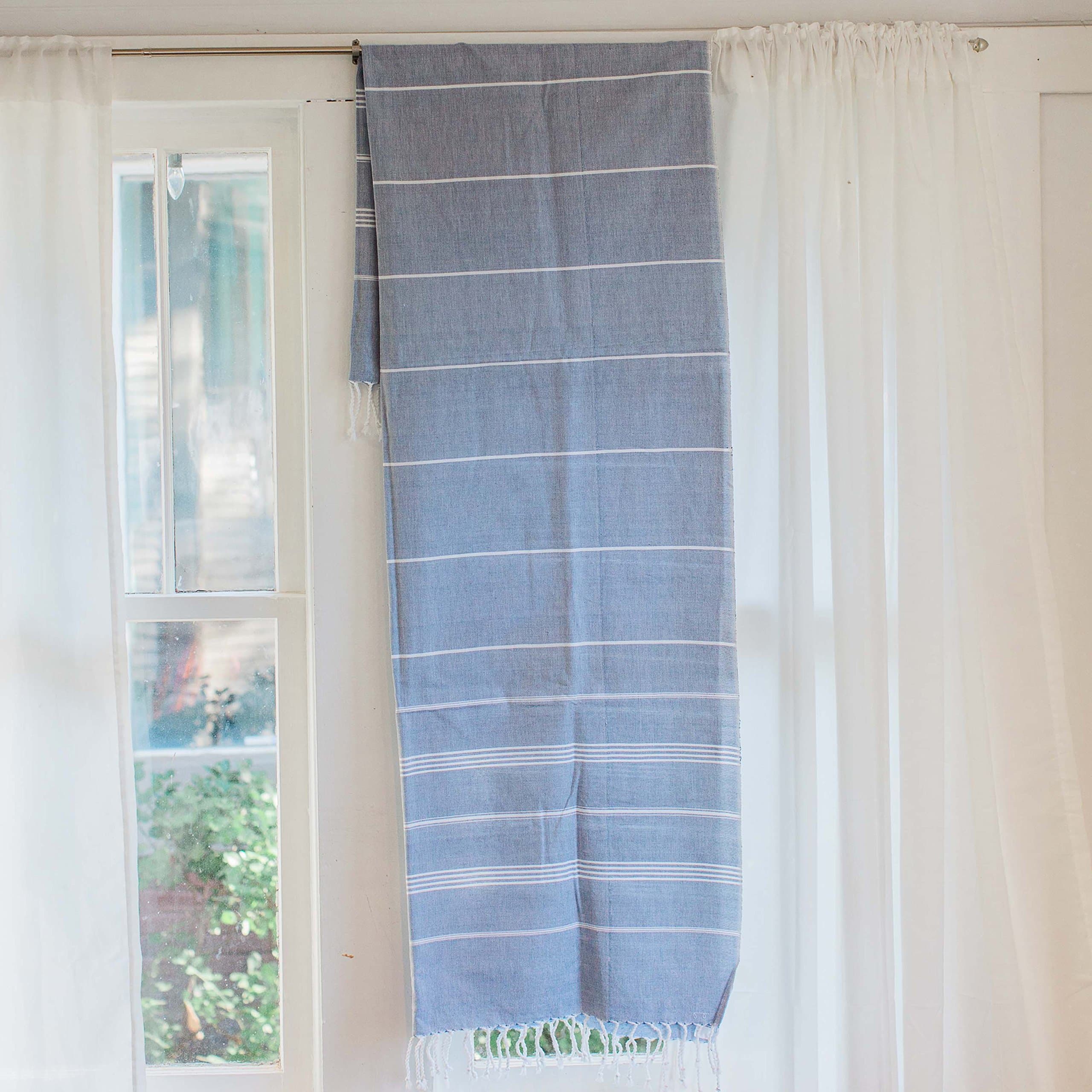 Fair Trade, Muted Blue Fouta, Peshtemal Towel