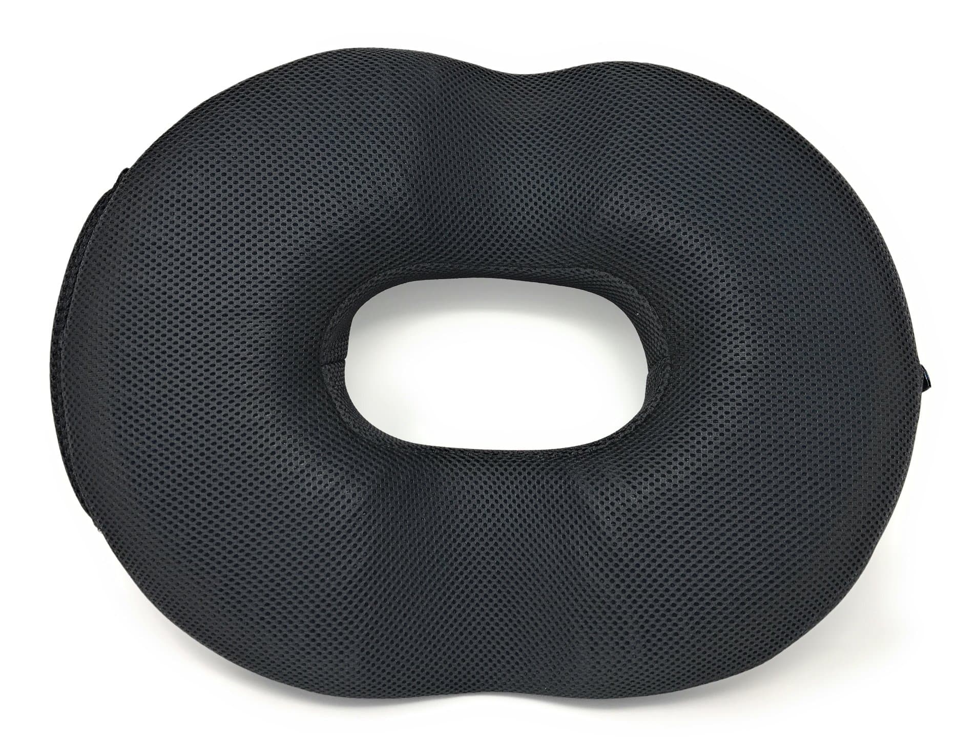 Donut Seat Cushion with Cooling Gel Comfort Pillow for Hemorrhoids, Prostate, Pregnancy, Post Natal Pain Relief Treatment, Surgery (Black) (Mesh)