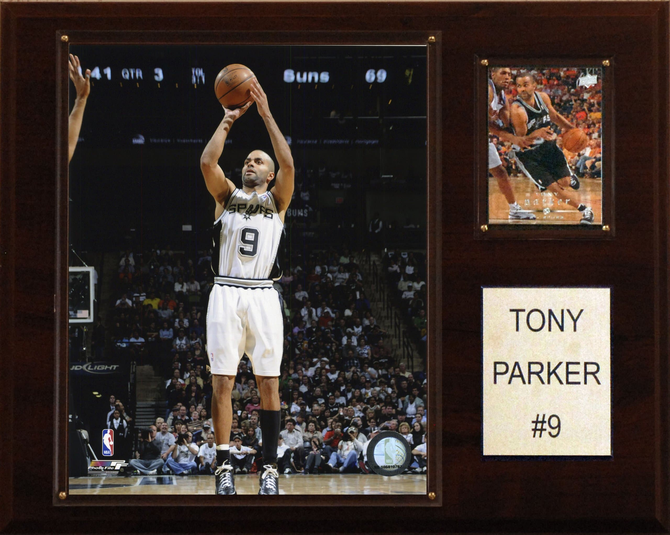 NBA Tony Parker San Antonio Spurs Player Plaque