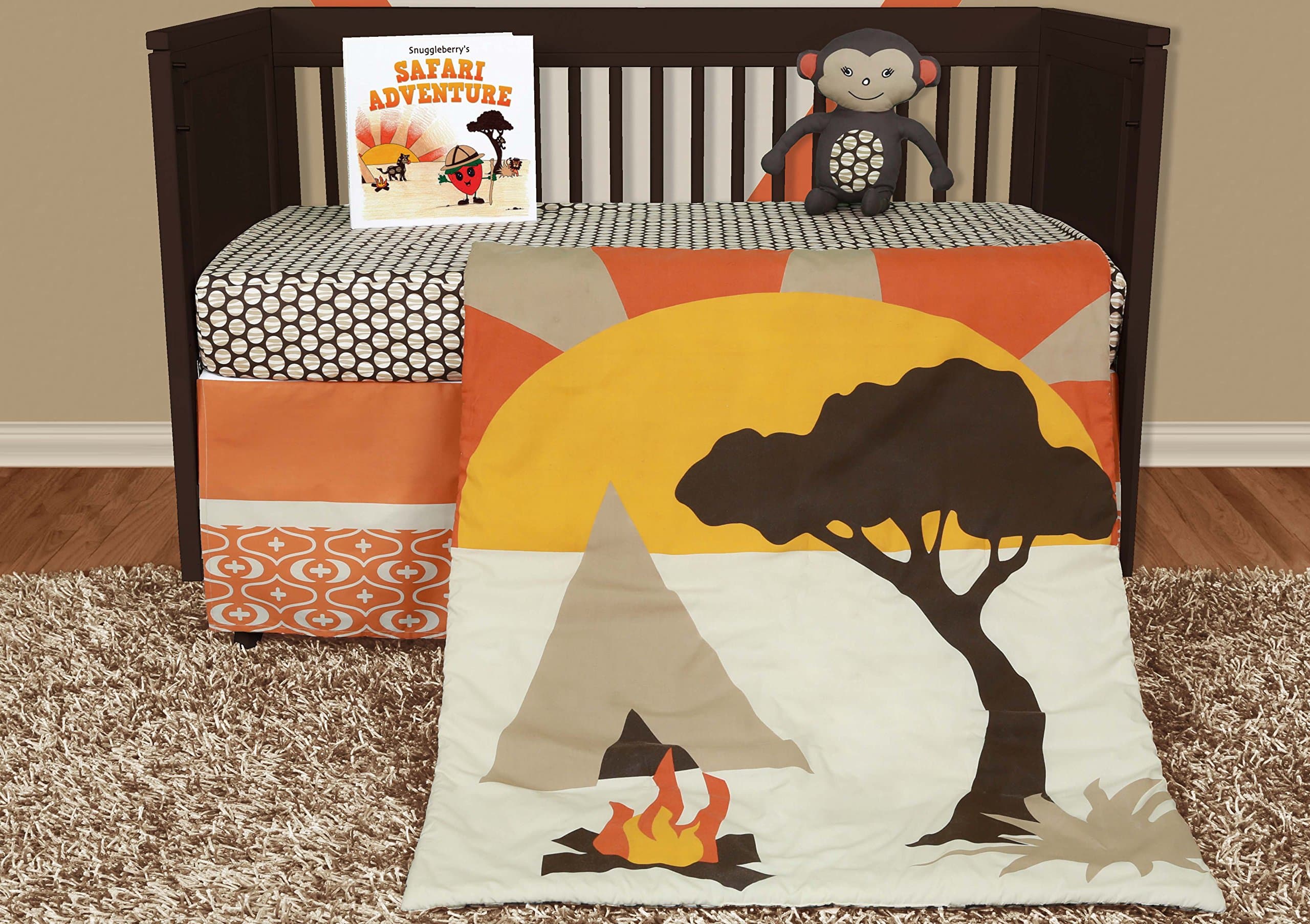 Snuggleberry Baby African Dream 5 Piece Crib Bedding Set with Storybook