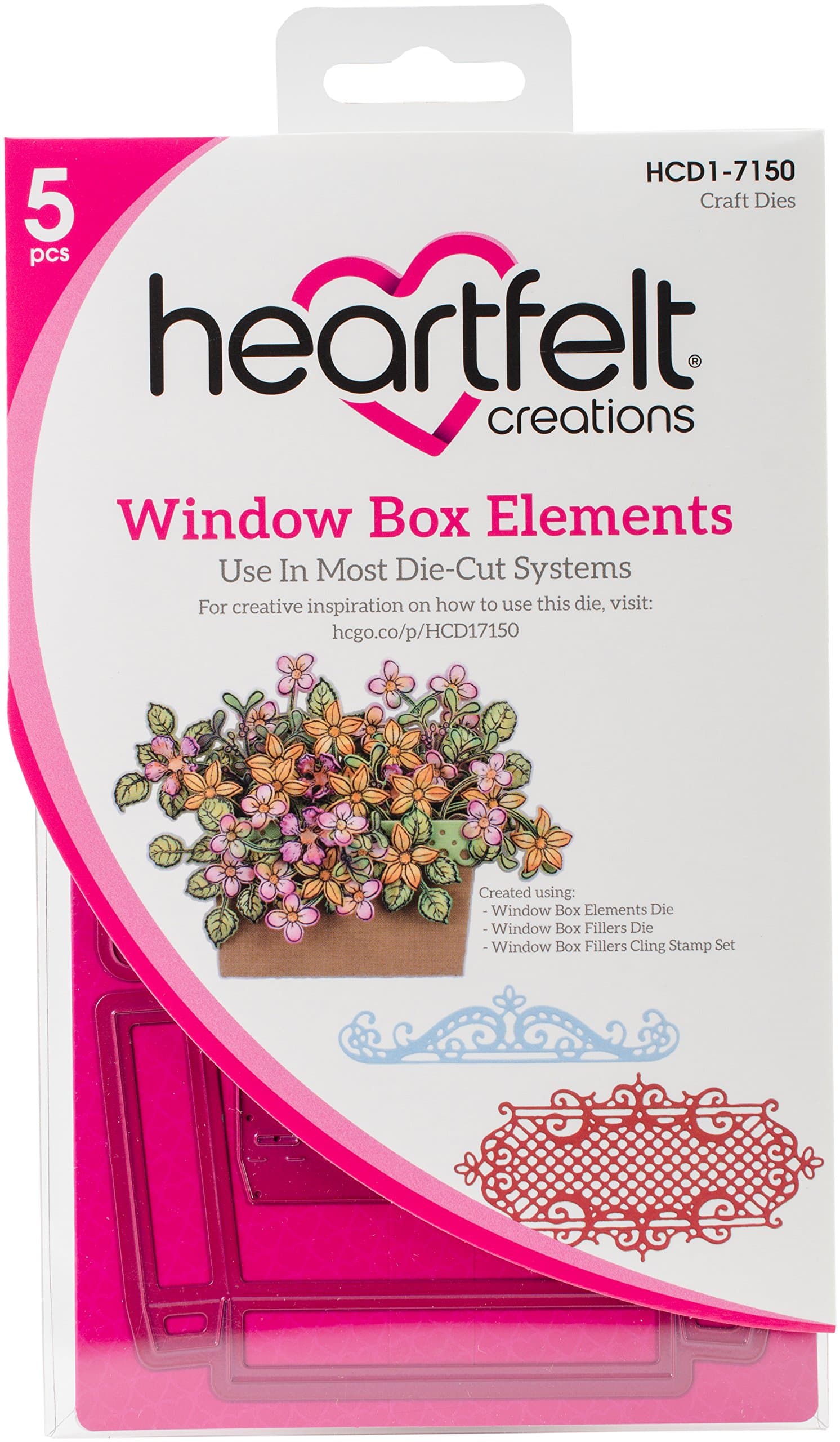 HCD1-7150 Cut & Emboss Dies Window Box Elements