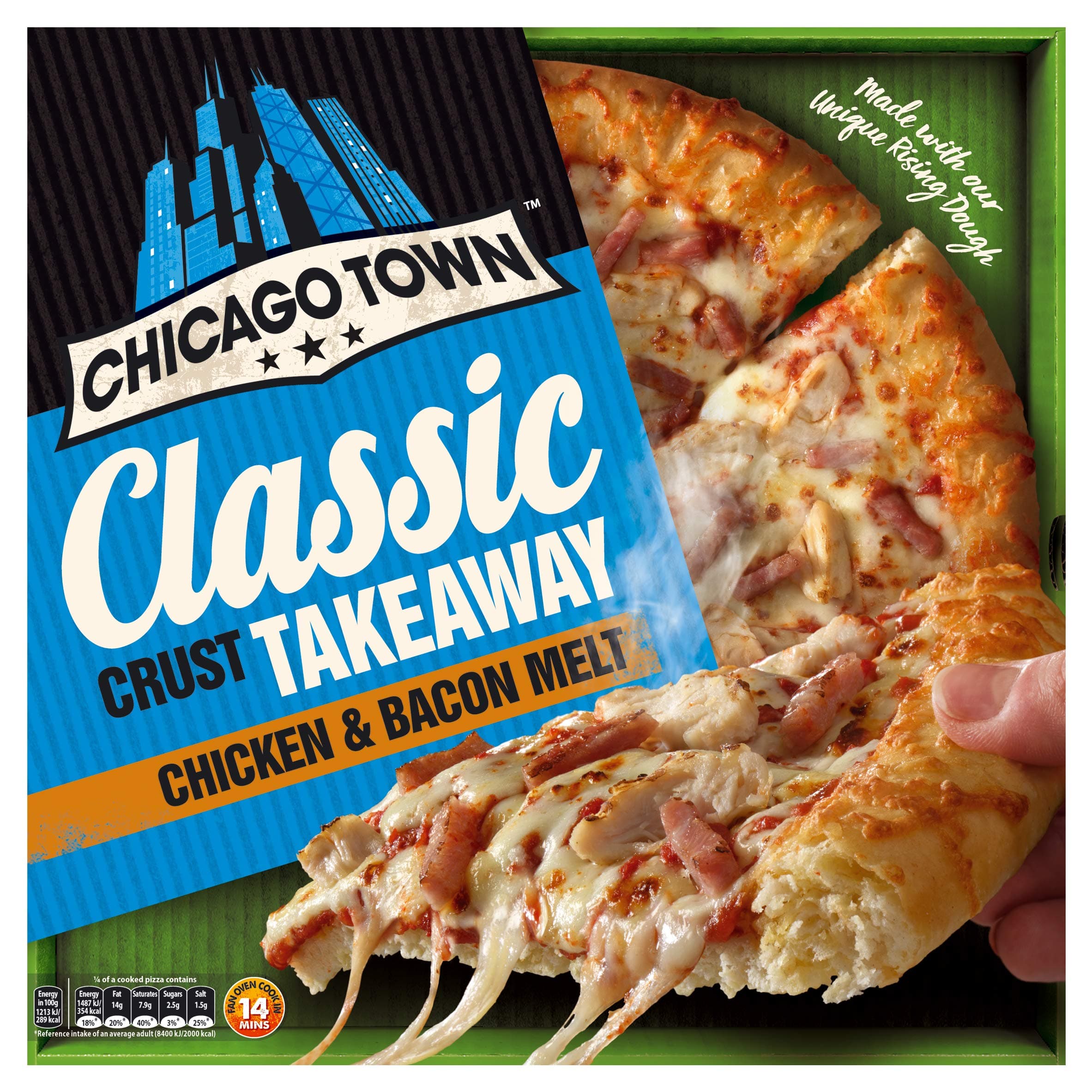 Chicago Town Takeaway Large Chicken & Bacon Pizza, 495 g (Frozen)