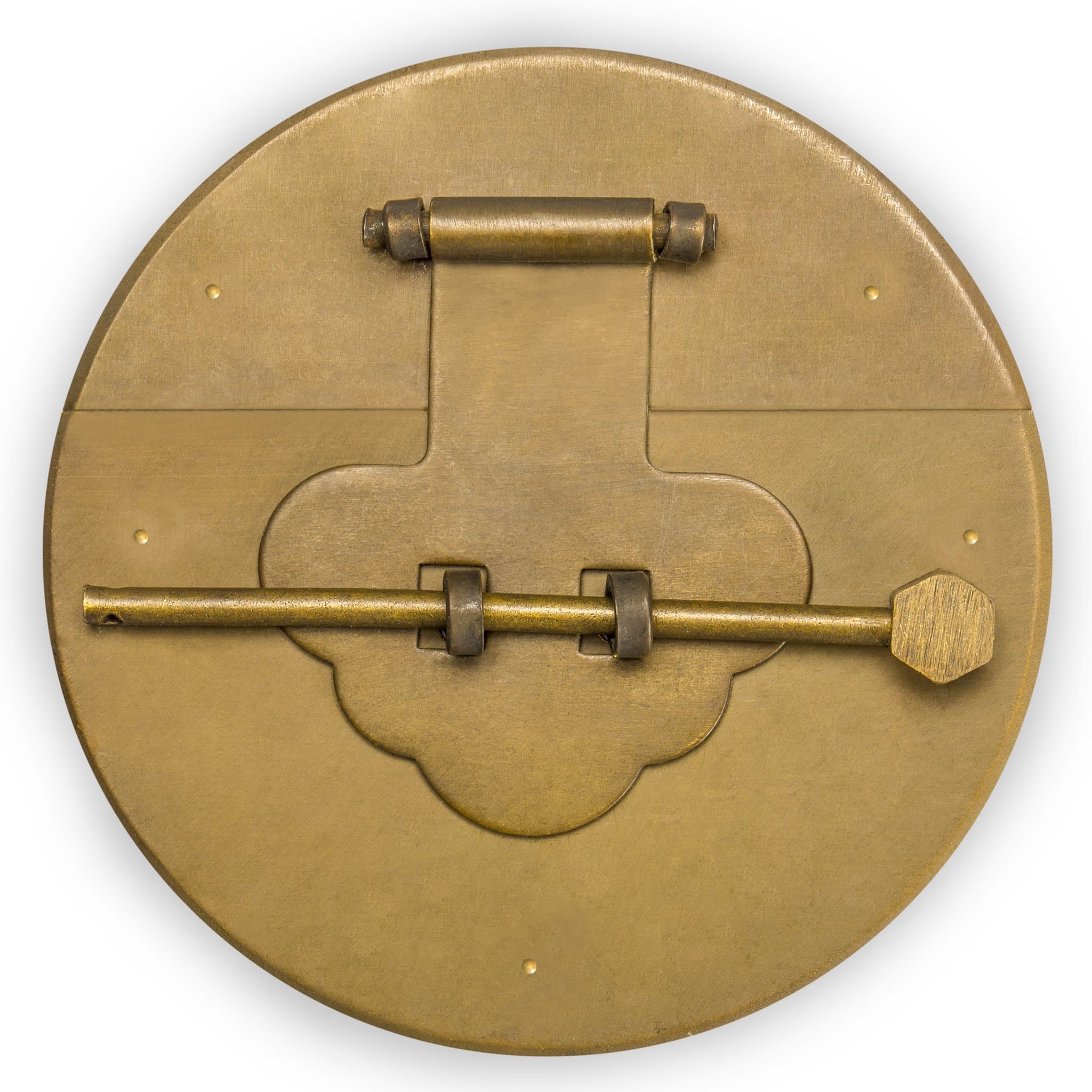 Hardware Philosophy Brass Enchanted Mushroom Chest Face Plate Backplate Hardware Set (3.2 Inches)