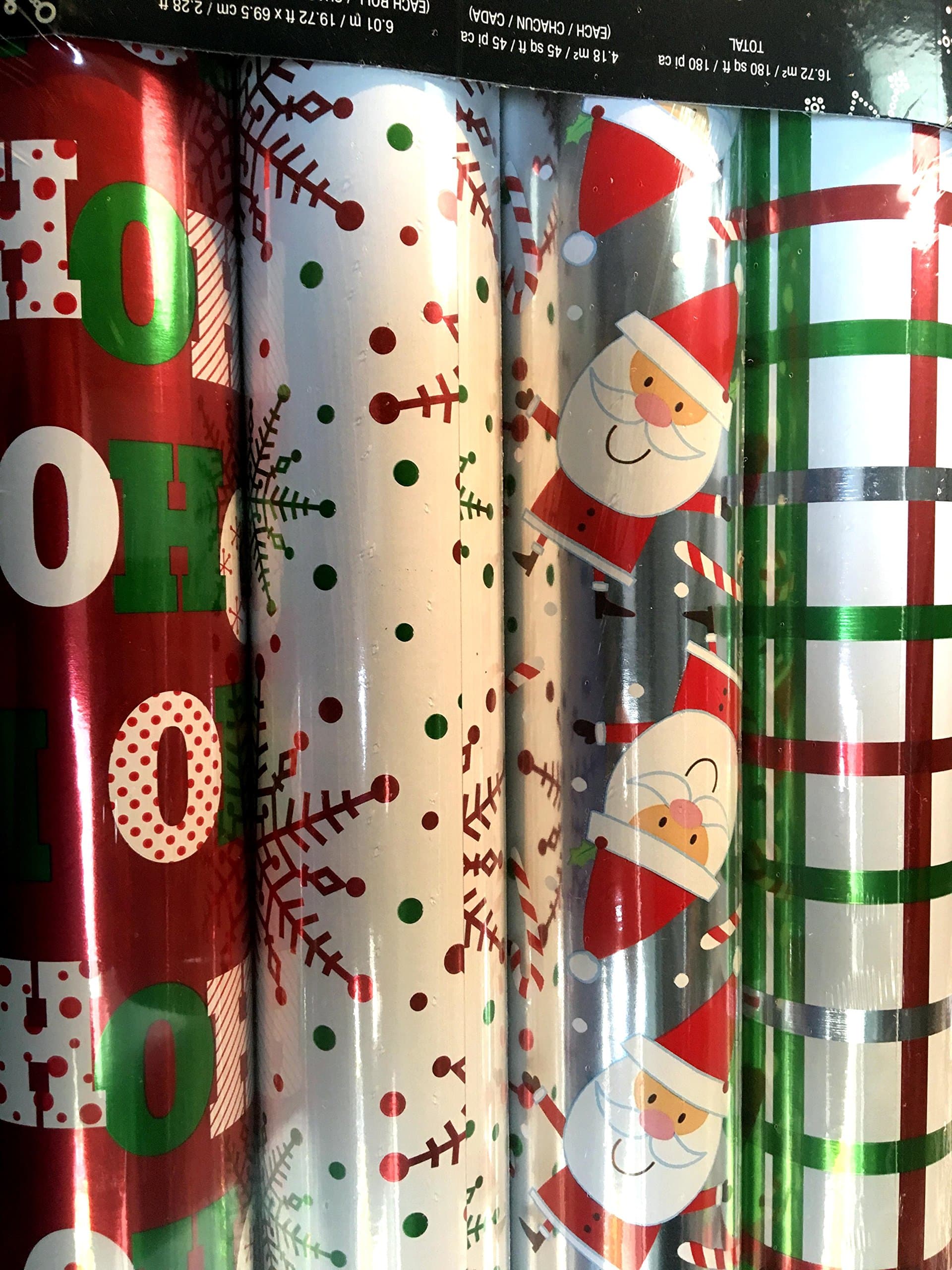 Kirkland Signature Luxury Christmas Wrap 4 rolls 180 Sq. Ft. Total