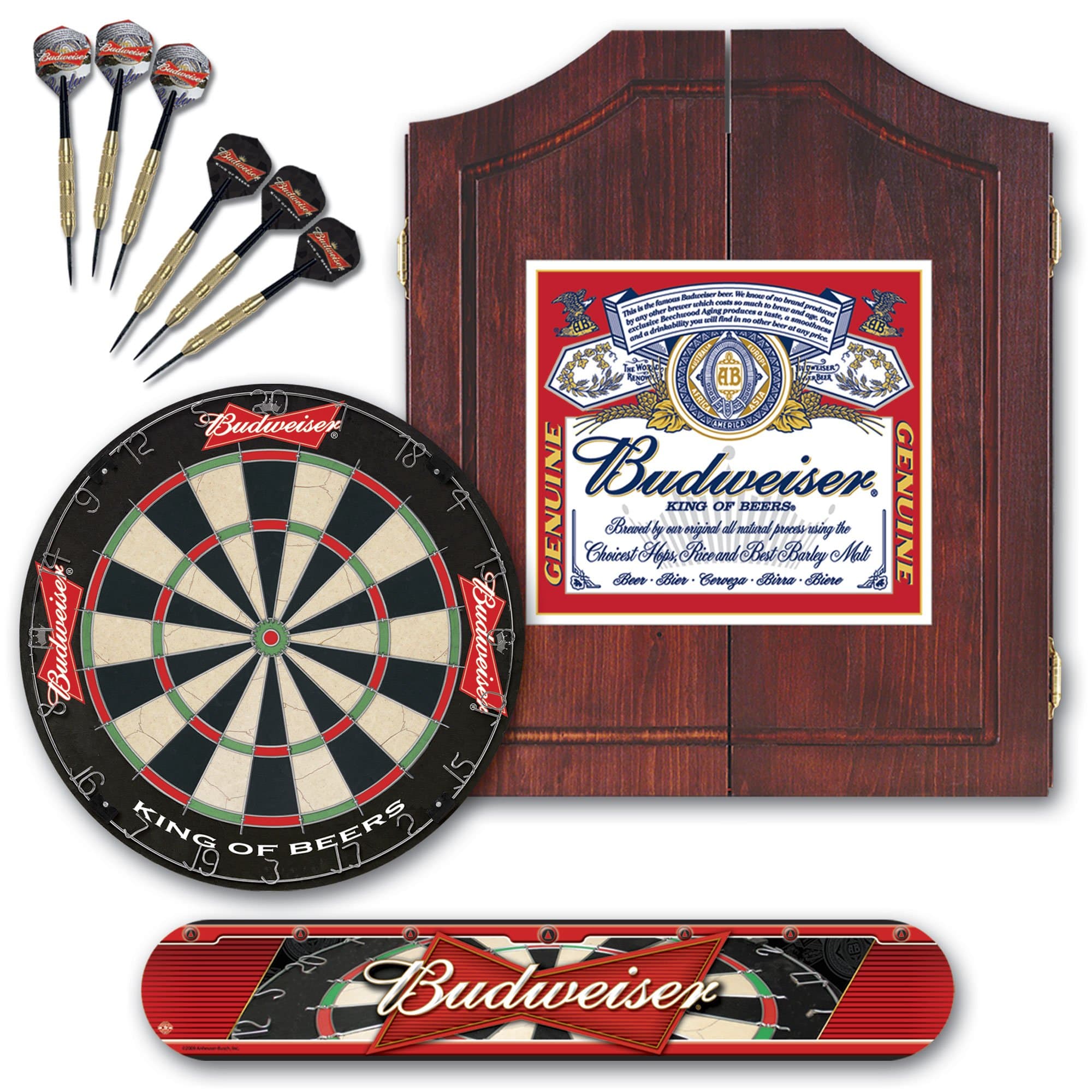 Budweiser® 99192 Label Dartboard and Cabinet Kit