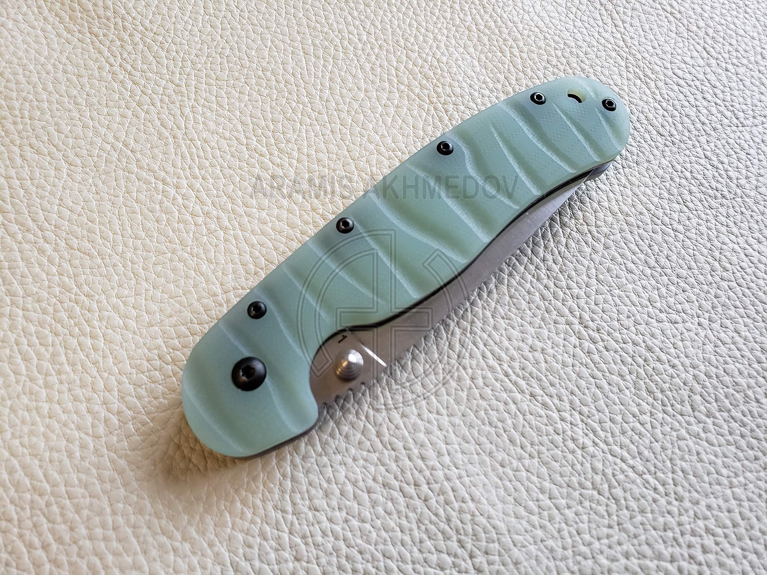 Custome scales for Ontario Knife, Rat 1, Model Tiger. ICE G10 (Spld only scales. Knife not included!)