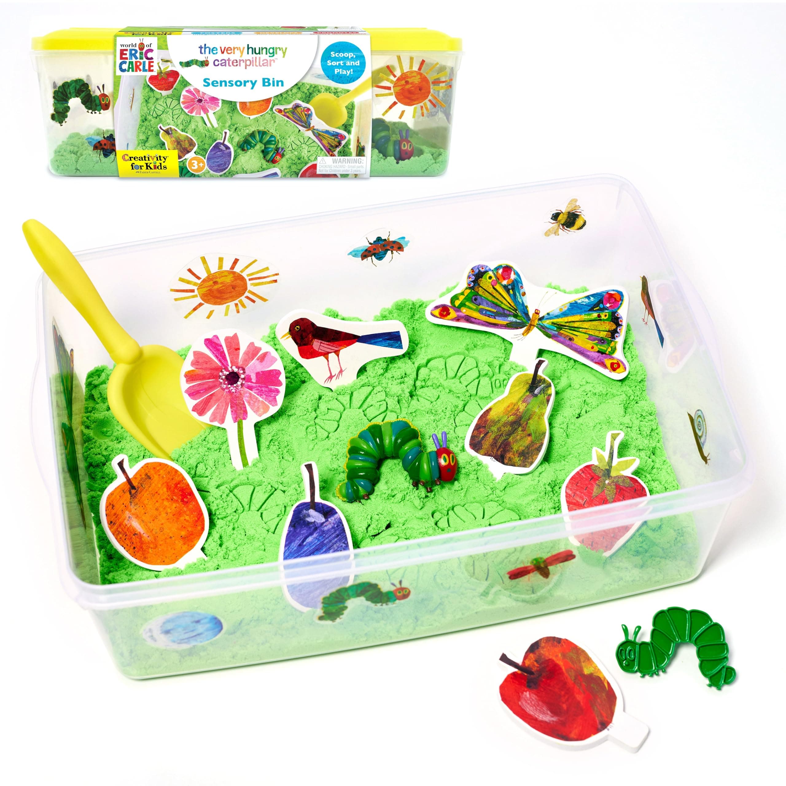The Very Hungry Caterpillar Sensory Bin - Toddler Sensory Toys from The World of Eric Carle Books, Preschool Learning Activities and Fine Motor Toys for Toddlers (Ages 3+)