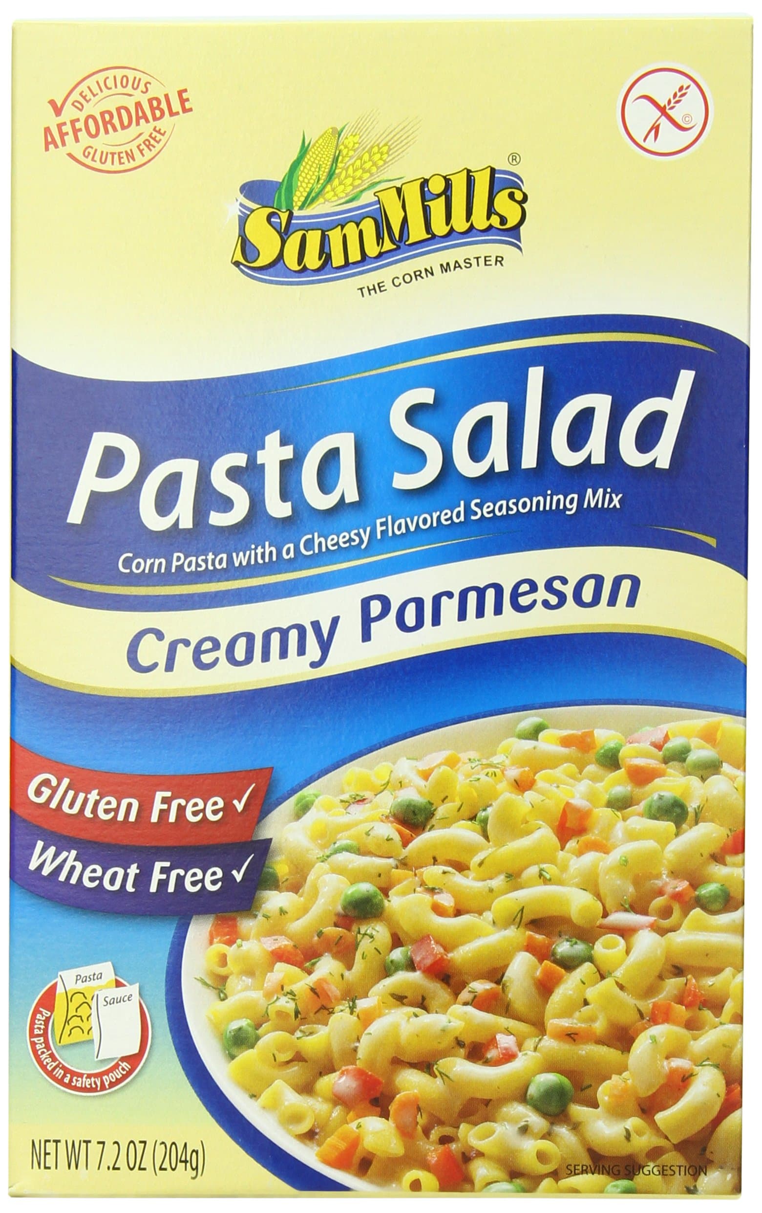 Sam Mills Creamy Parmesan Pasta Salad, 7.2 Ounce (Pack of 6)