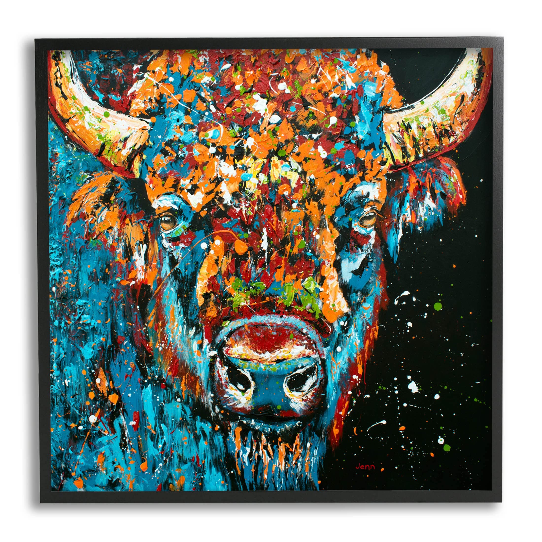 Stupell Industries Modern Bison Street Style Giclee Framed Wall Art, Design by Jen Seeley