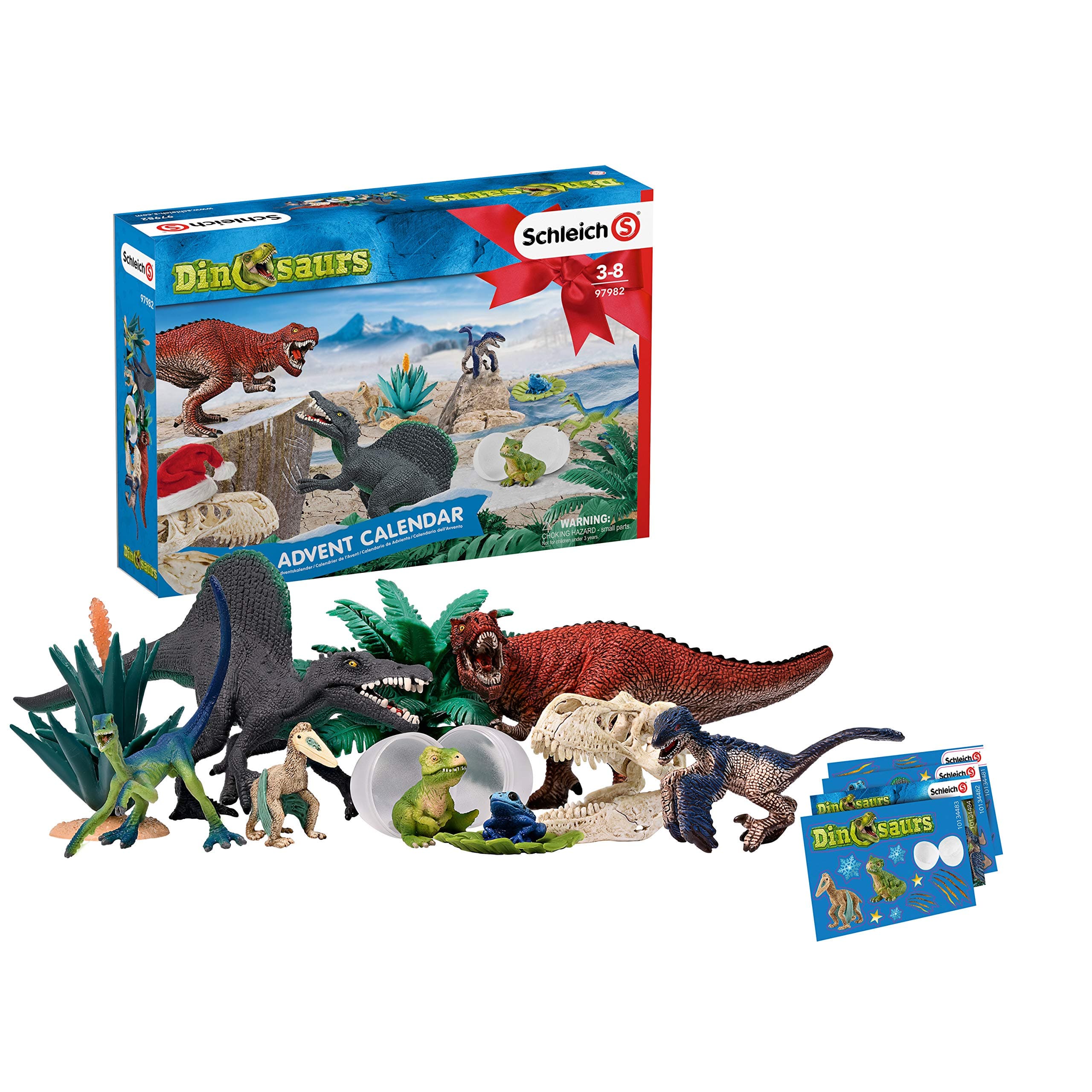 Schleich North America 97982 Dinosaurs Advent Calendar 2019, Multicoloured