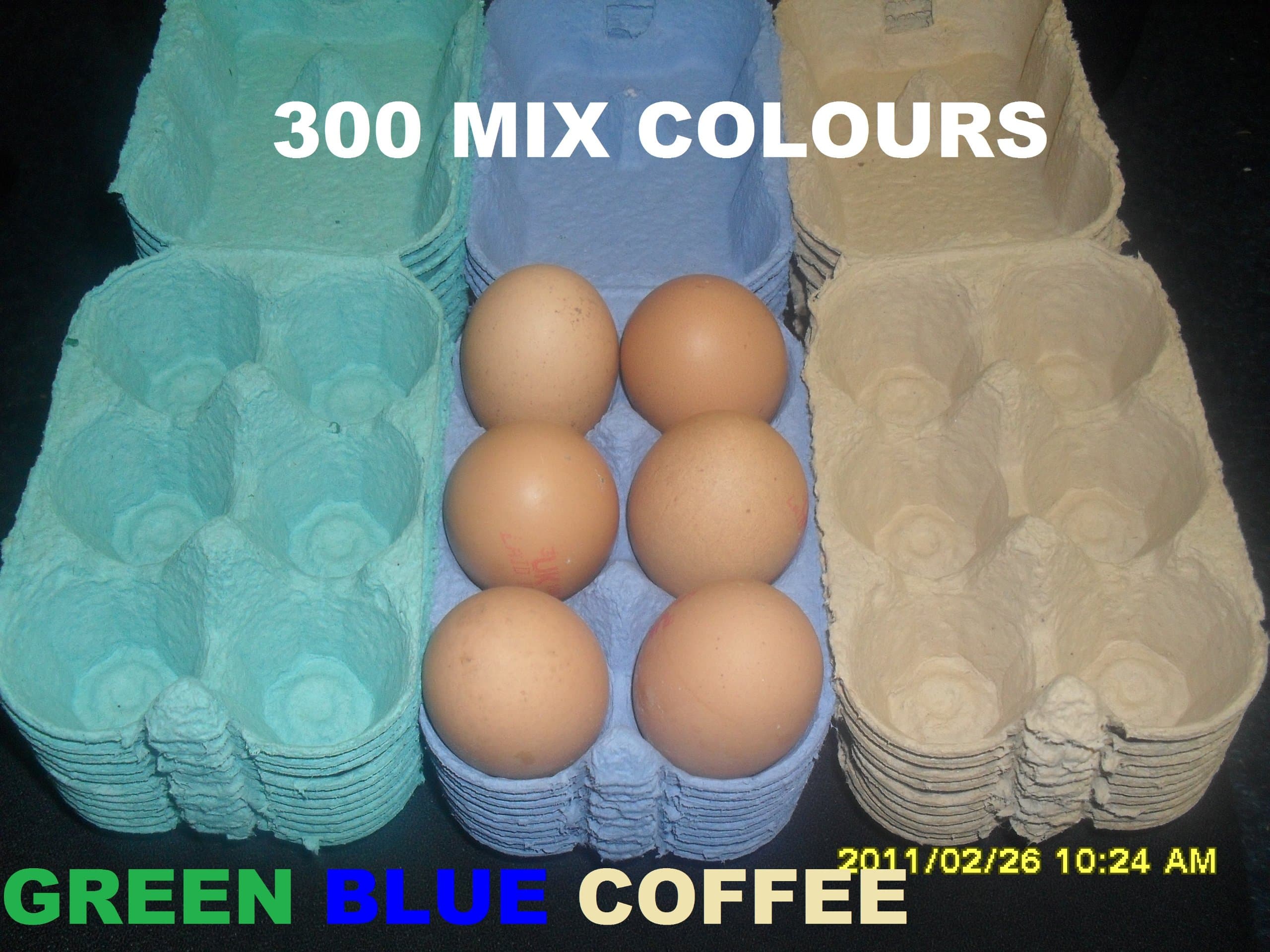 300 1/2 DOZEN NEW COLOURED EGG BOXES