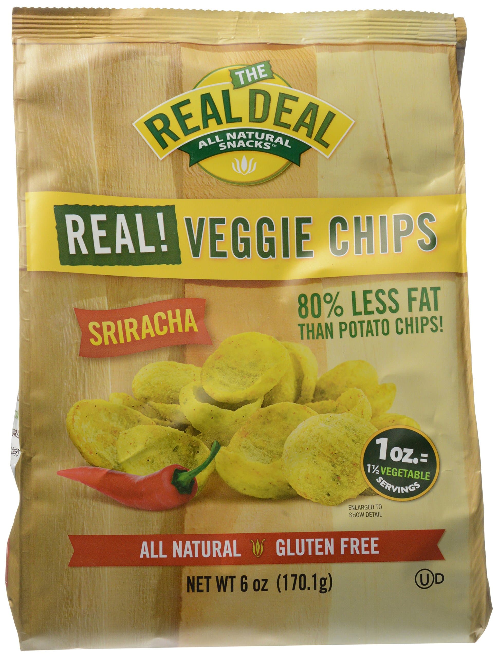 The Real Deal Real Veggie Chips, Sriracha, 6 oz