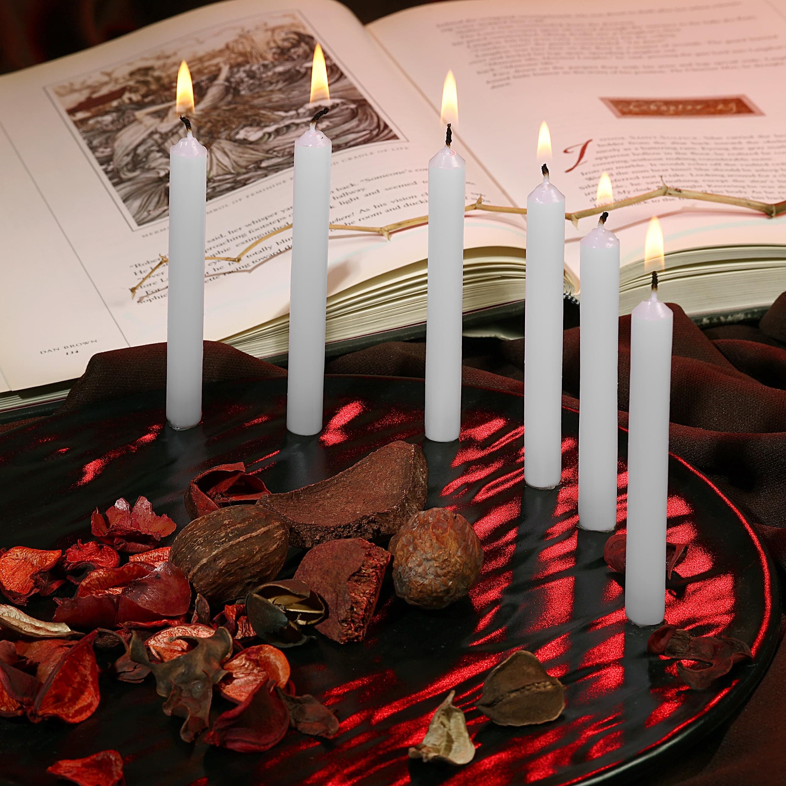 Ritual Chime Candles/Stick Candle/Spell Candle Set of 20 | Unscented (White)