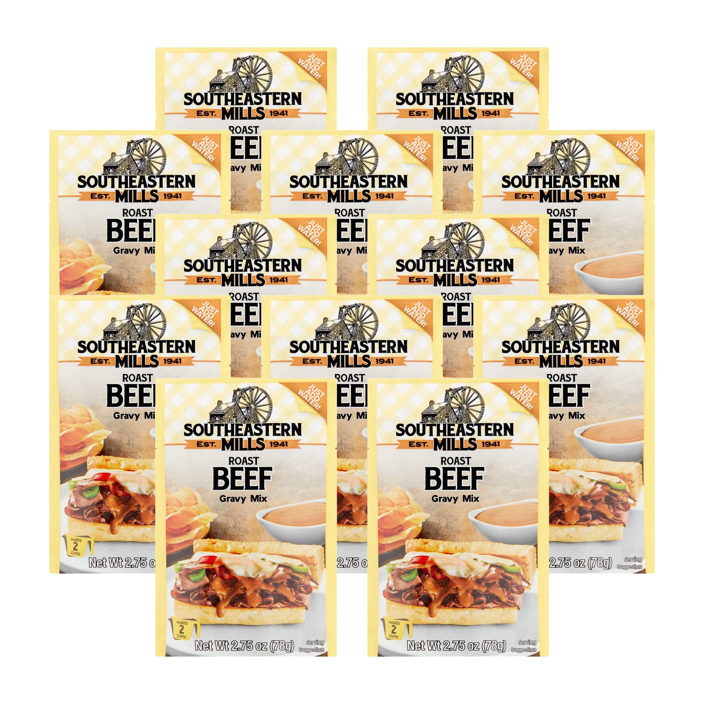 Southeastern Mills Roast Beef Gravy Mix, 2.75 Ounce (Pack of 12)