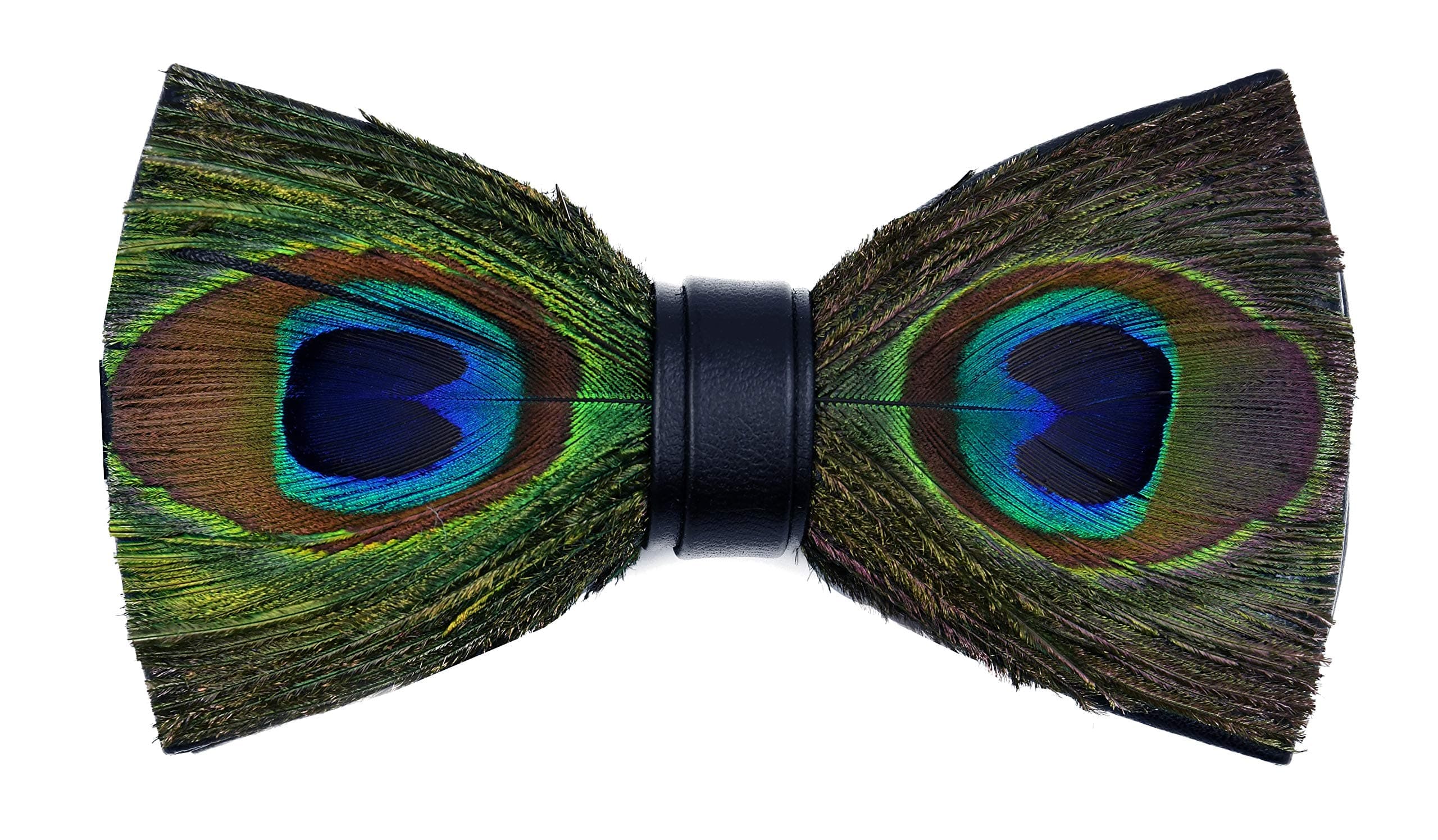 Novelty Feather Bow Tie Natural Material Handmade Pre-tied Bowtie with Gift BOX