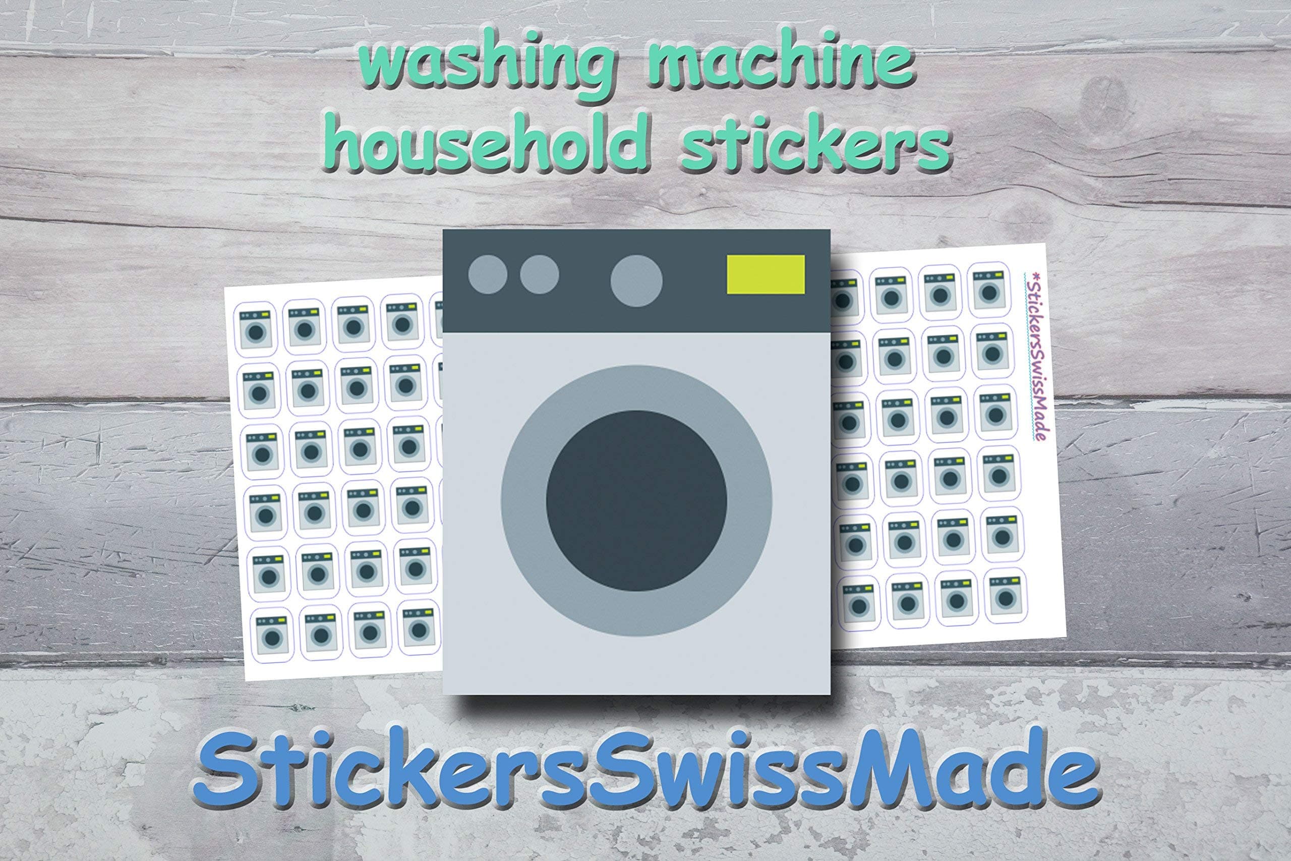 WASHING MACHINE | small multicolored household icon | sticker for your planner or bullet journal