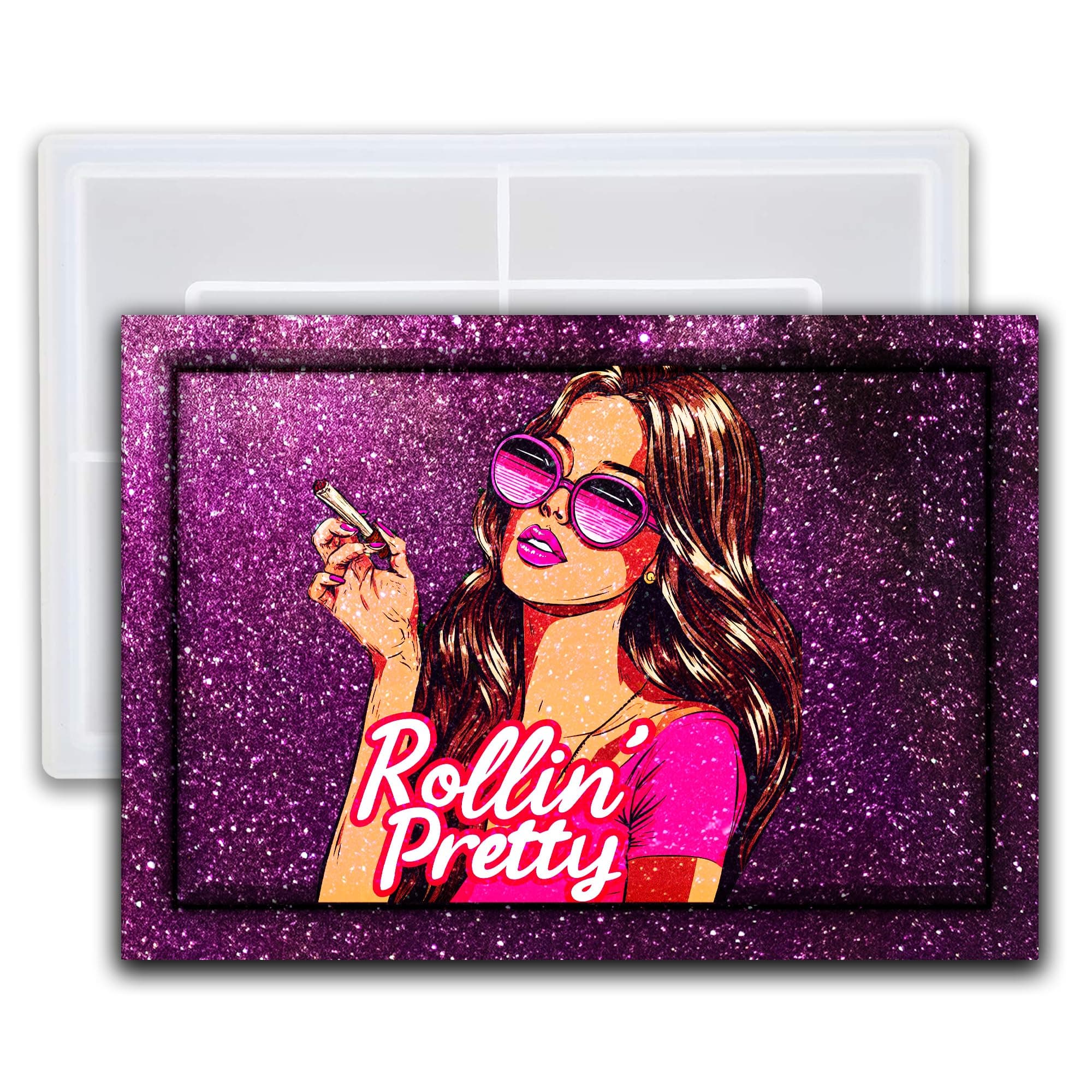 Vusnud Rolling Tray Resin Mold, Large Silicone Epoxy Resin Mold Tray, Epoxy Molds for Resin Casting