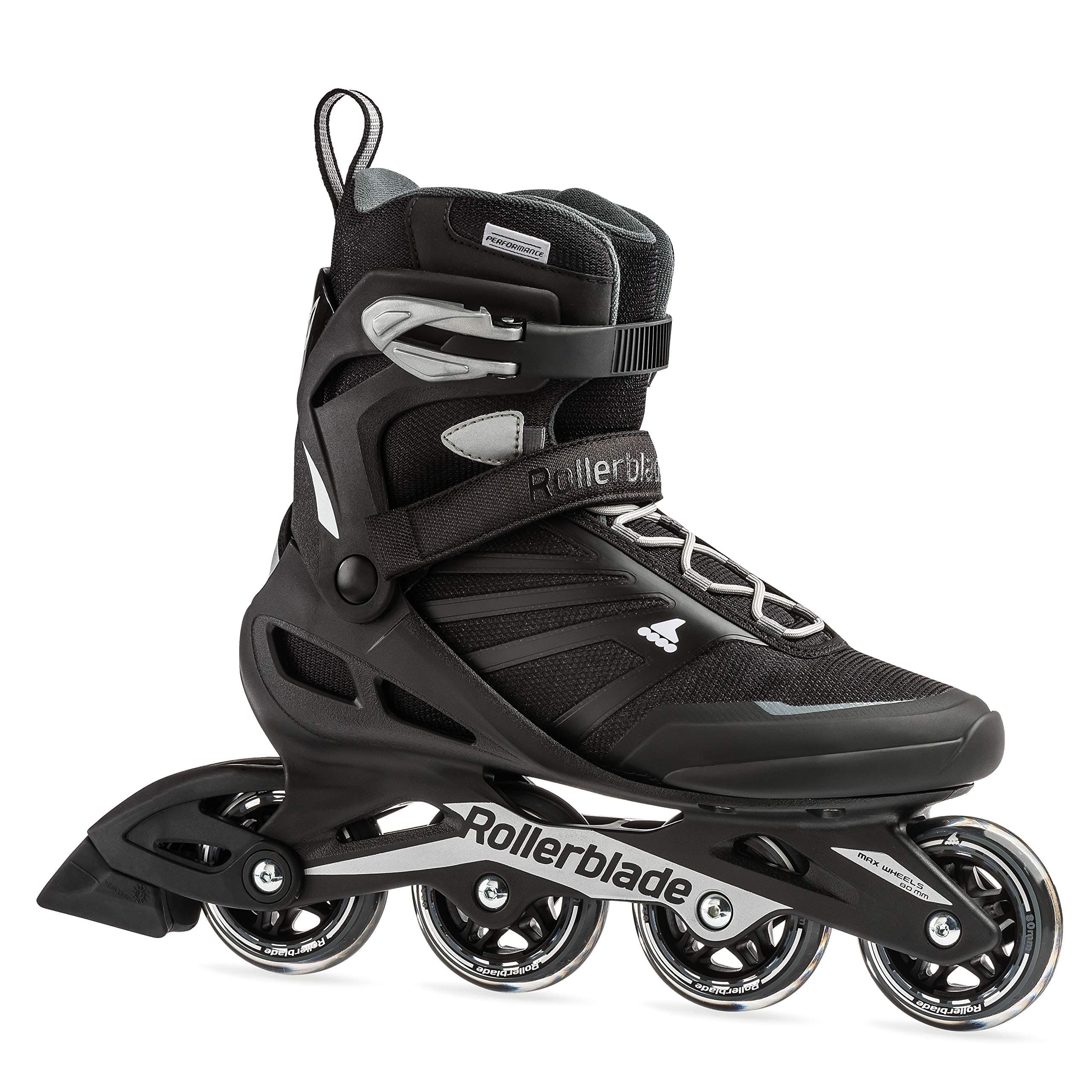 Rollerblade Zetrablade Men's Adult Fitness Inline Skates, Black/Silver, US Men 11