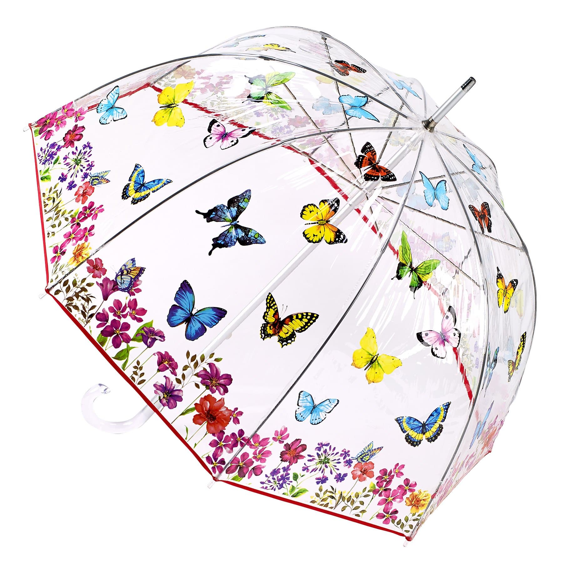 Galleria Butterfly Garden Bubble Umbrella, 48" PVC, Windproof, Lightweight