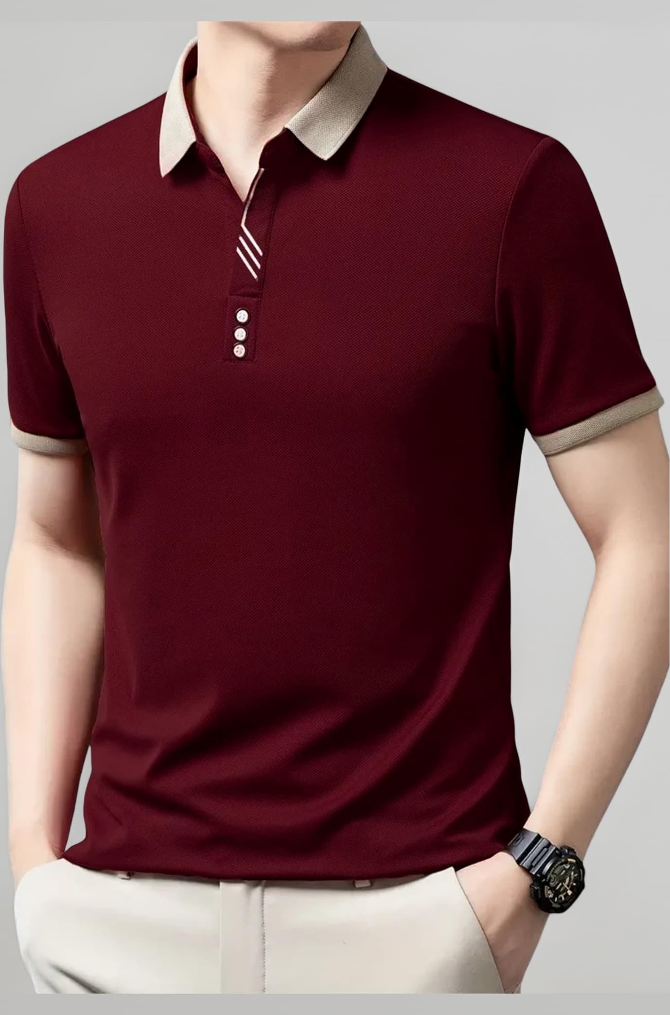Polo T Shirt for Men || T Shirt for Man || Collar T Shirt Style Men (Packs Also Available) (Polo-55-58)