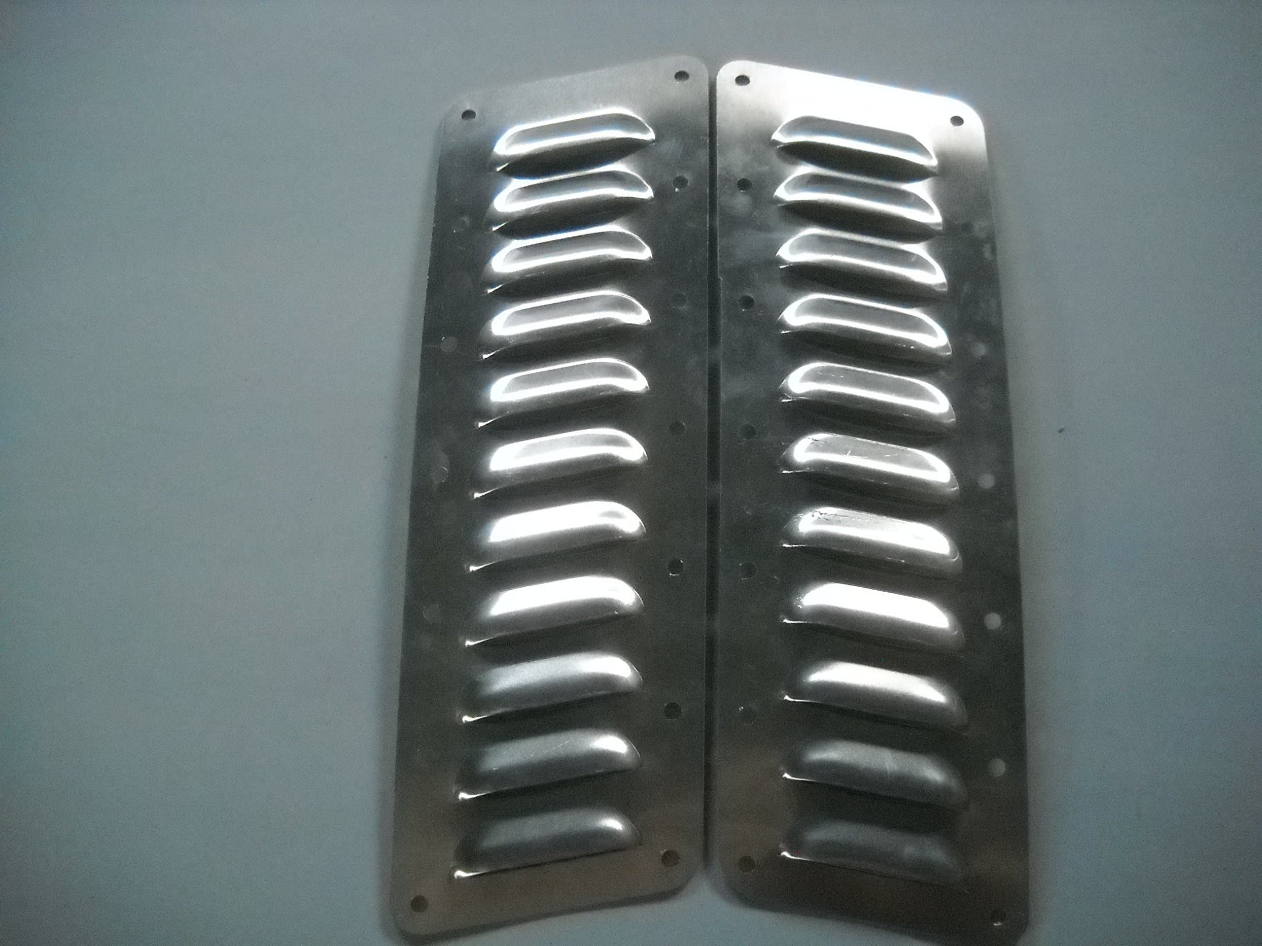 Pair of Angled Aluminum 3” 11 Louvers Each (Bolt-On) Kit