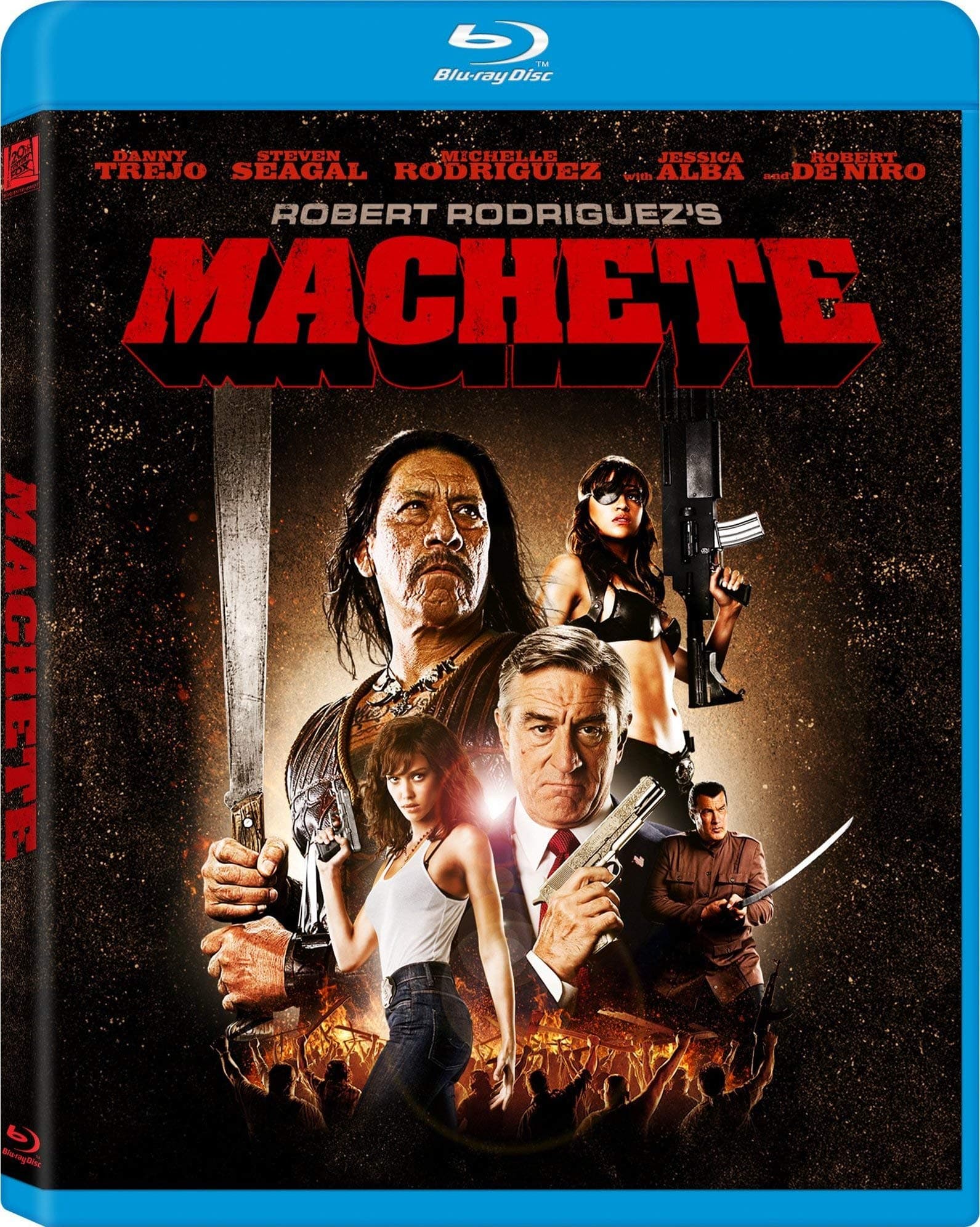 Machete - Blu-ray - Starring: Danny Trejo, Robert De Niro, Jessica Alba, Steven Seagal, Michelle Rodriguez, Jeff Fahey - US IMPORT - REGION A