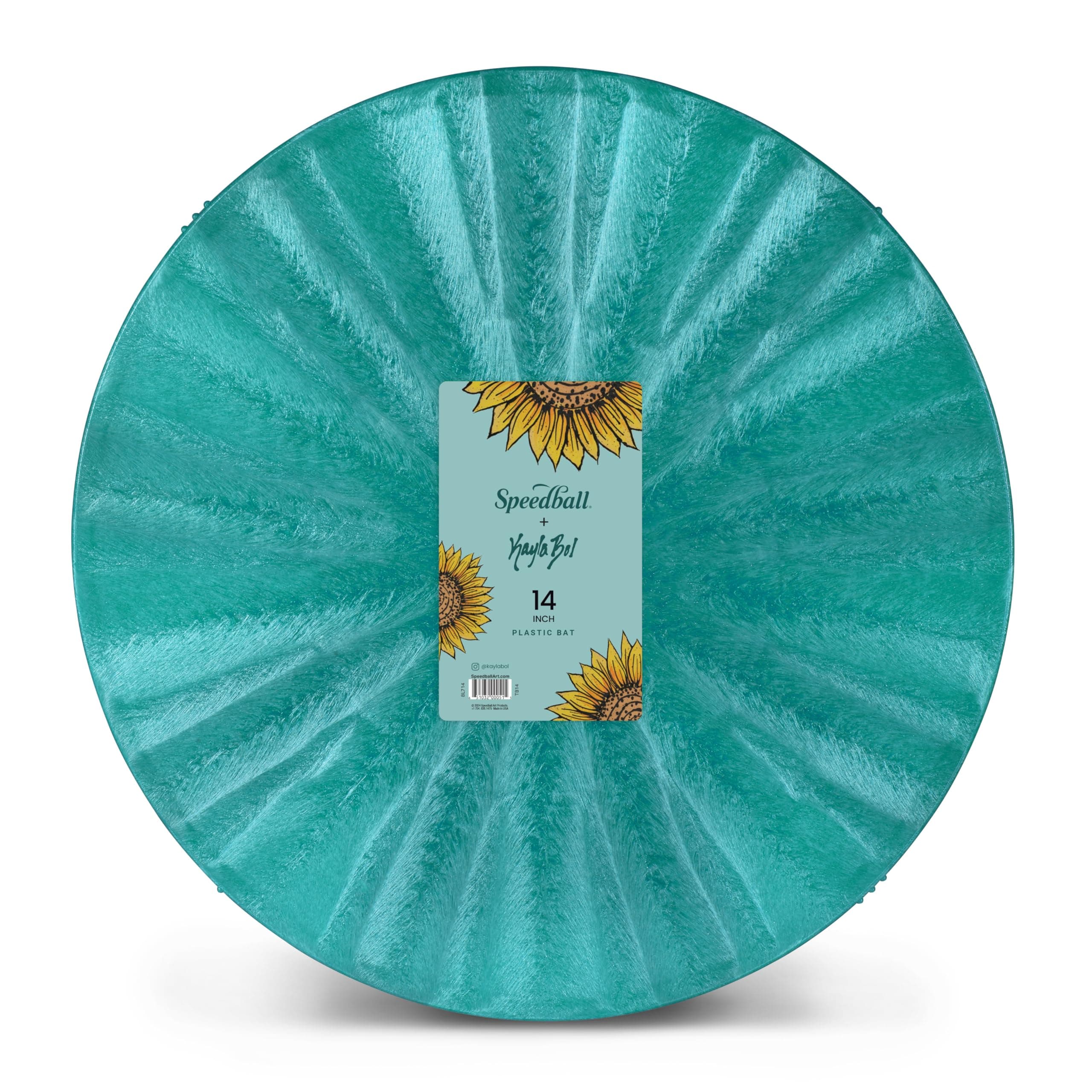 Speedball 14 Inch Round Universal Pottery Wheel Bat, Teal, Special Edition Color for Ceramics and Clay Work