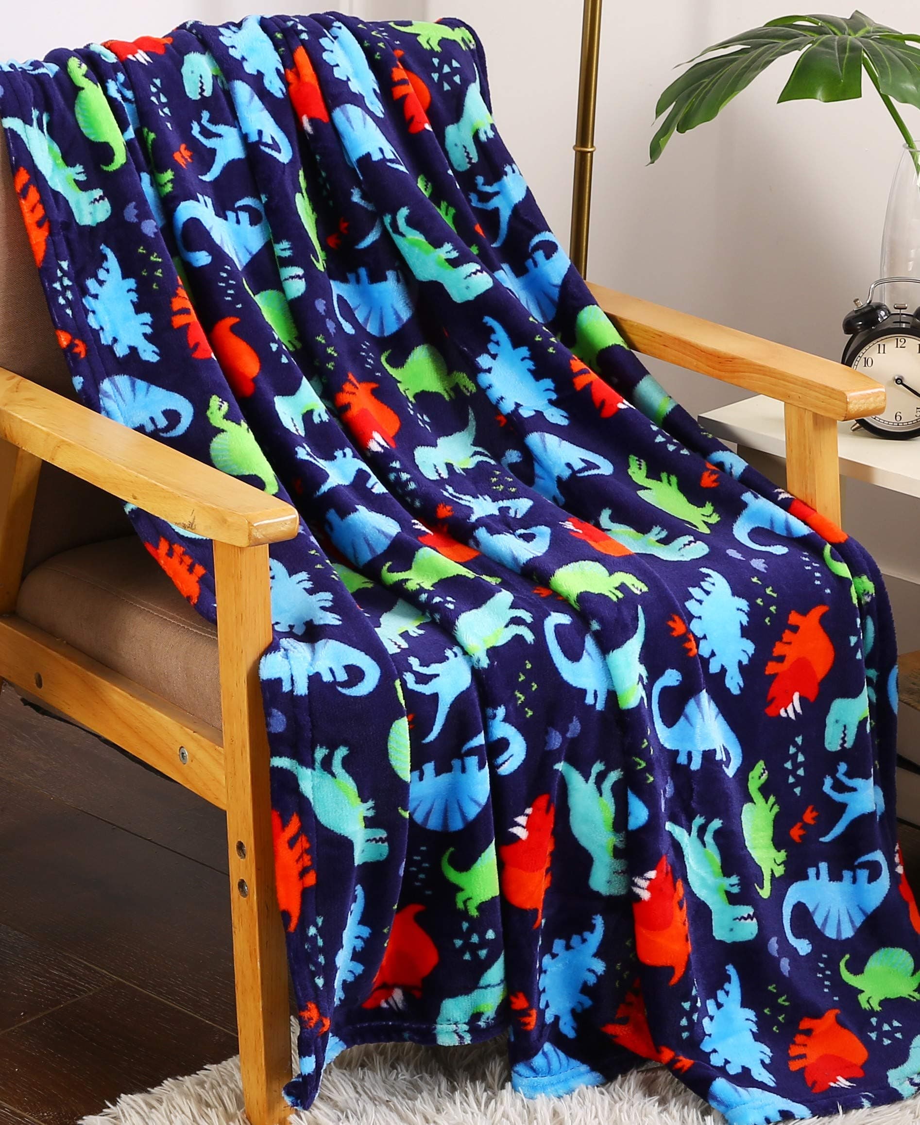 Dinosaur Gifts Toys for Boys Girls, Dino Soft Blanket Birthday, Dino Throw Blanket for Kids All Ages, 50" X 60"
