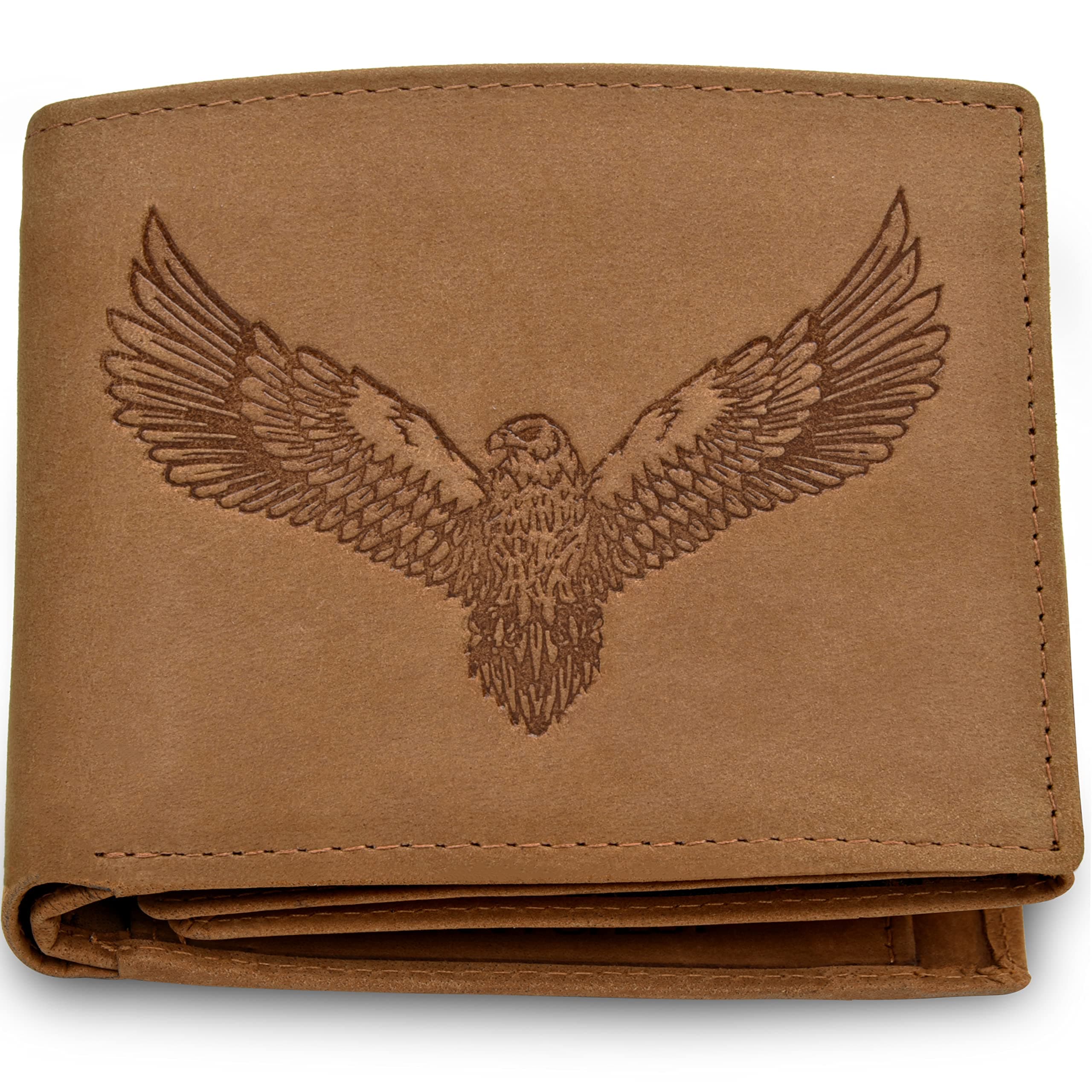 Zeus Vintage Cognac Leather Wallet for Men
