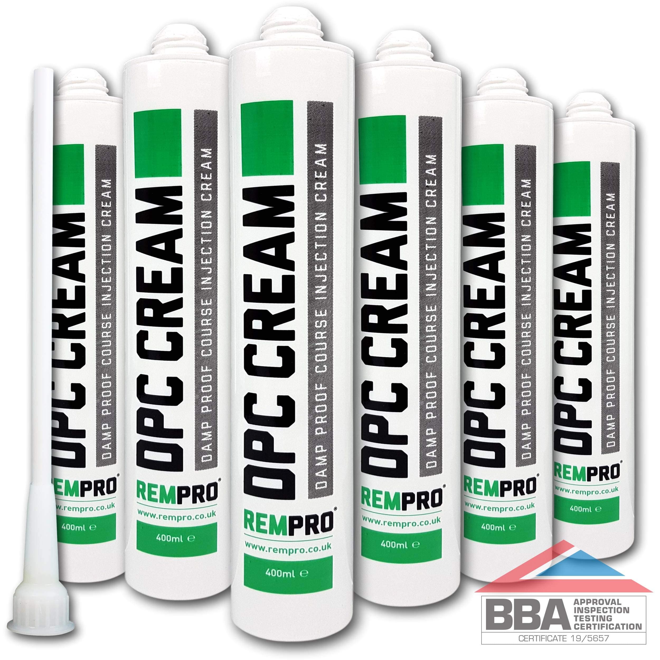 6 X Damp Proofing Course Cream - DPC Injection Rising Damp Treatment Control by Seahaven Limited